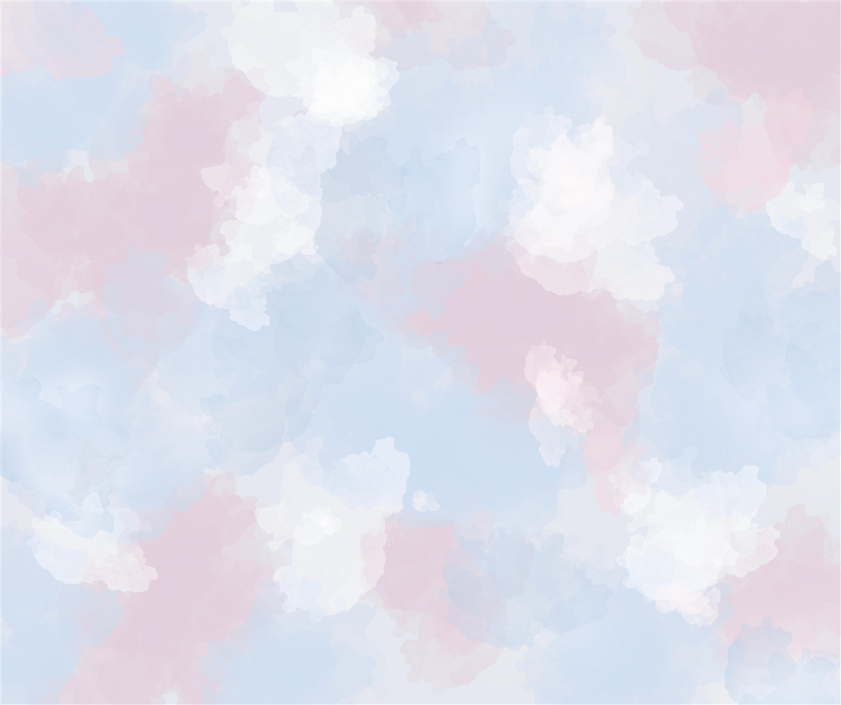 Fototapeta oblohu zdobia modré a ružové škvrny