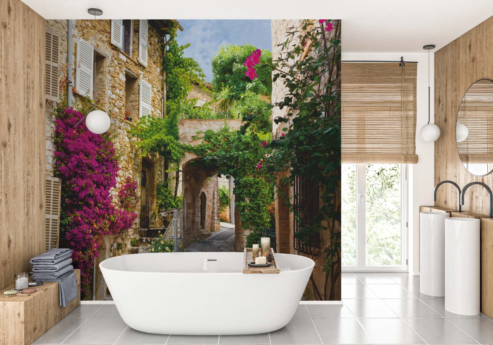 Fototapeta Taliansko s tichým zeleným dvorom