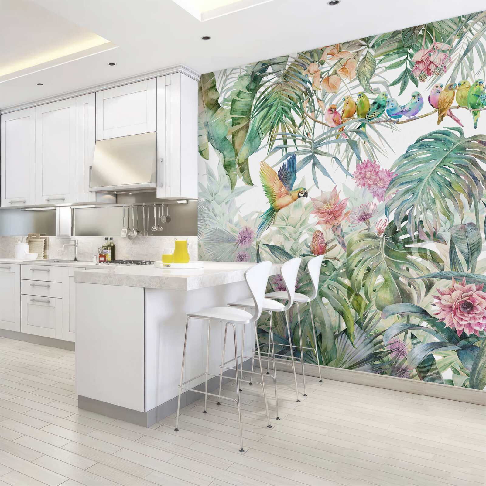 Fototapeta rodina papagájov v dažďovom pralese