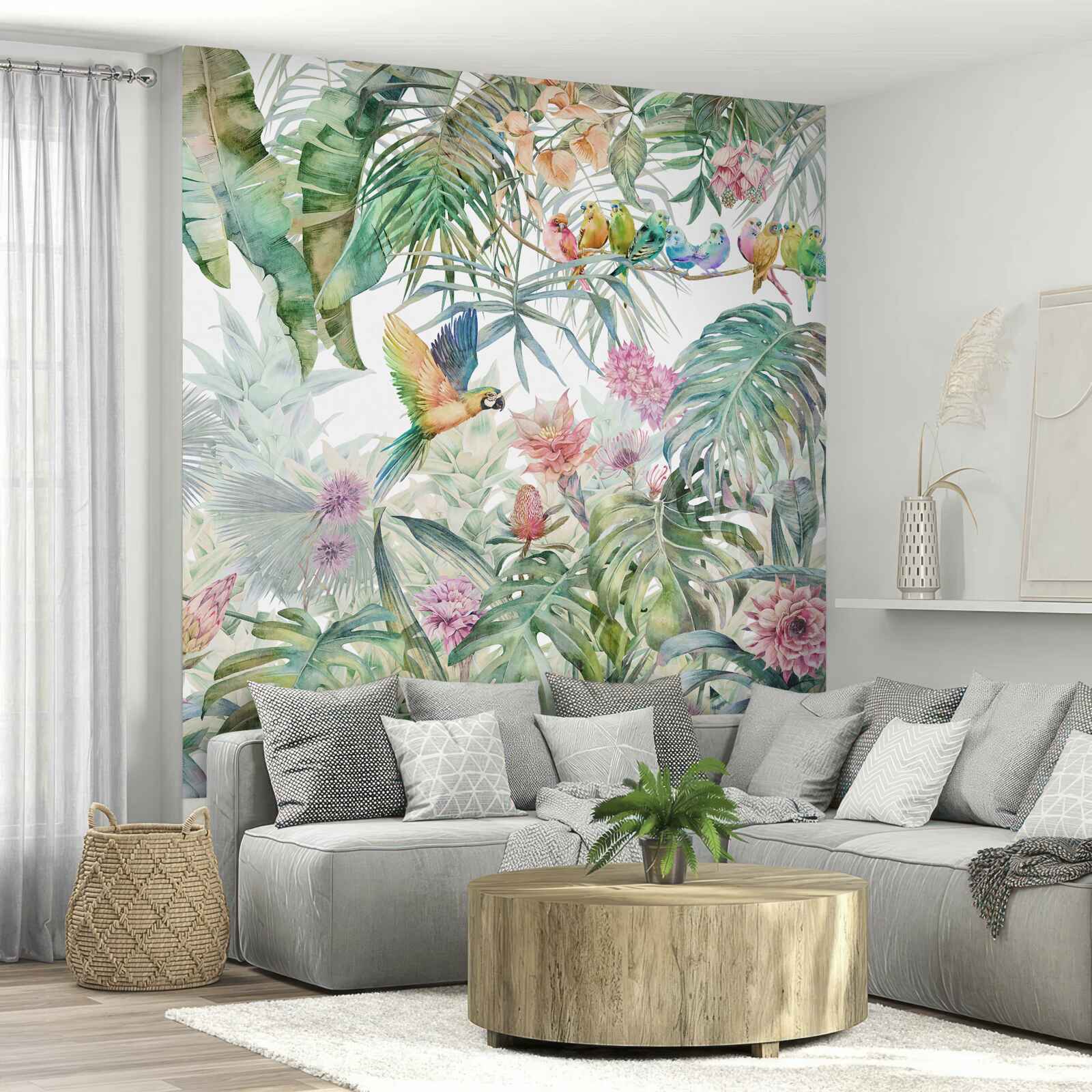 Fototapeta rodina papagájov v dažďovom pralese