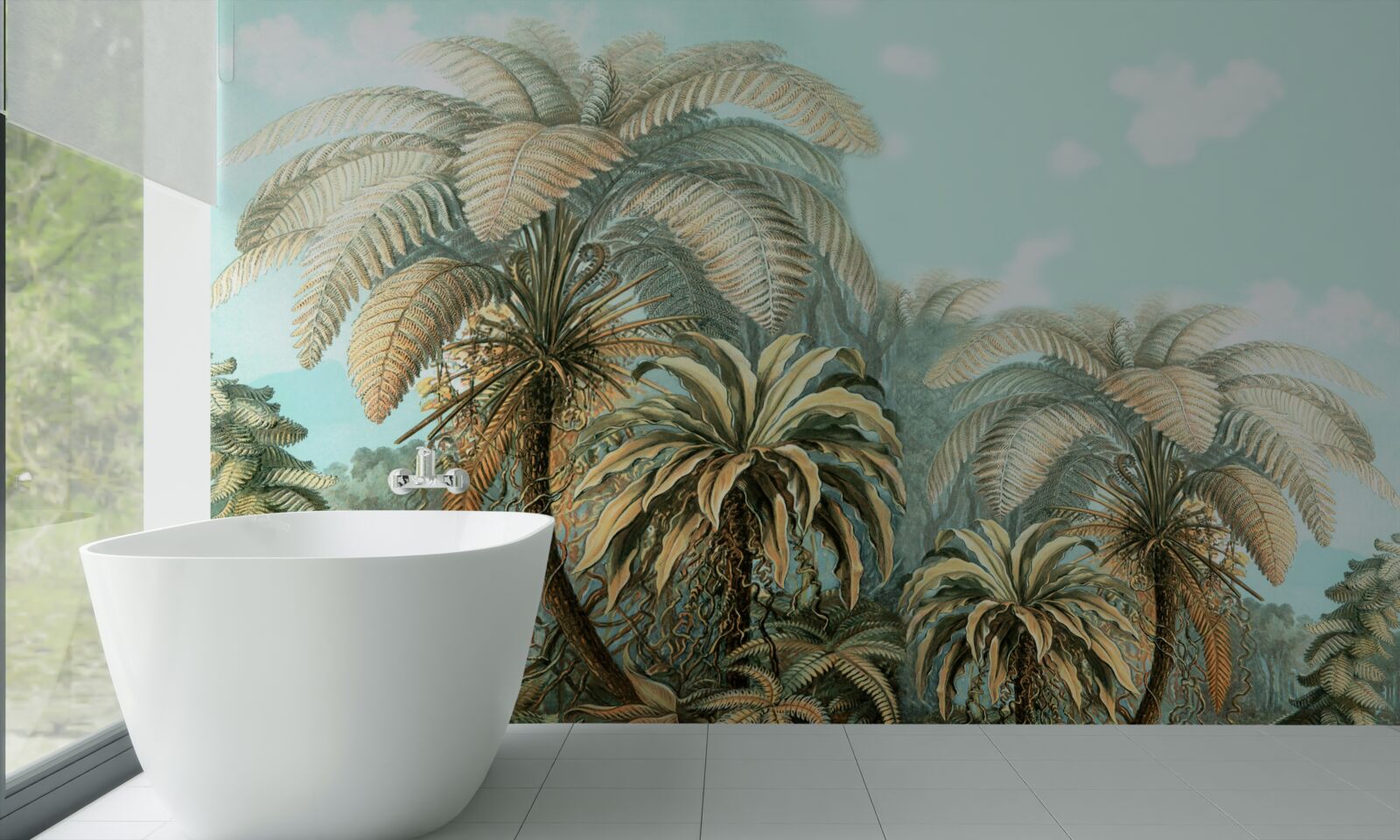 Fototapeta tropické stromy na blaženom ostrove