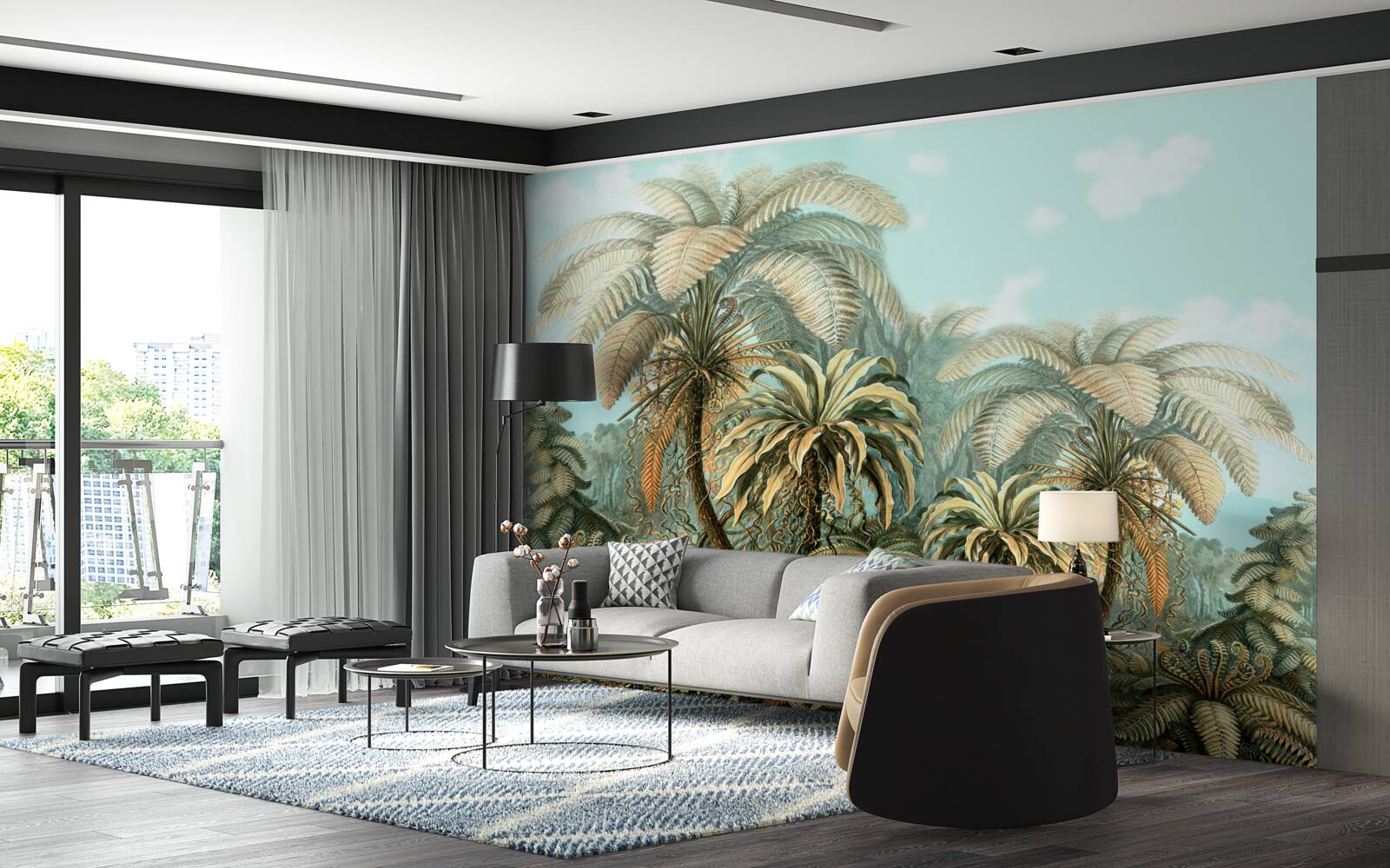 Fototapeta tropické stromy na blaženom ostrove