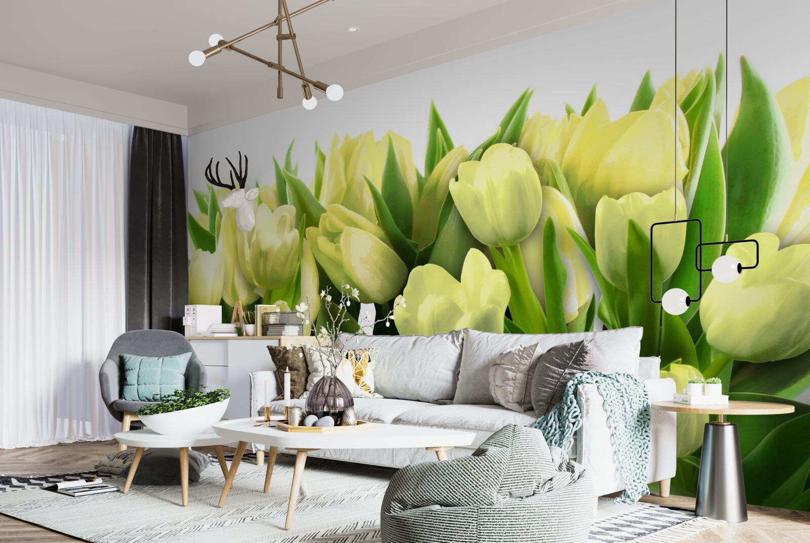 Fototapeta tulipány sú svetložlté