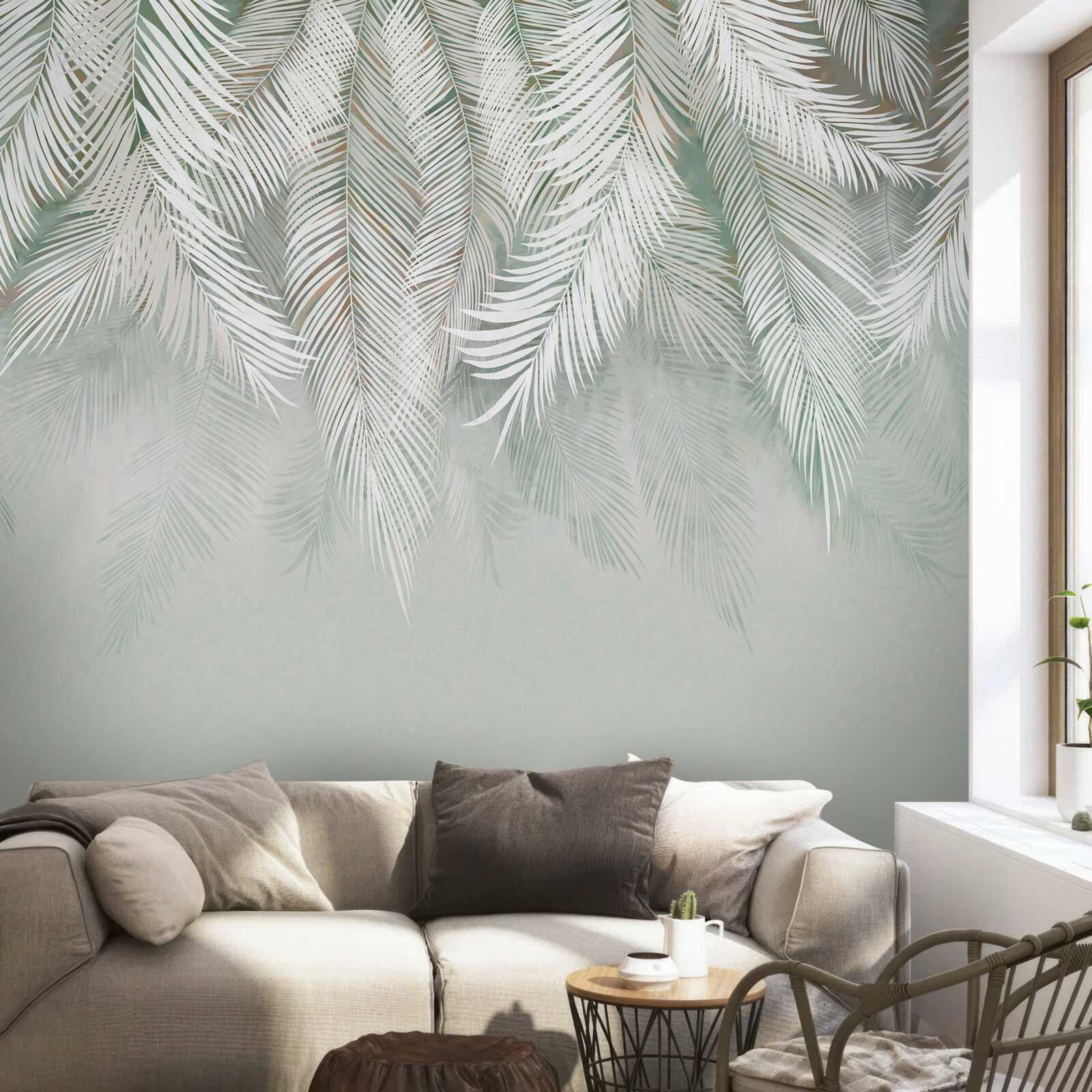 Fototapeta sperené listy smerujúce nadol