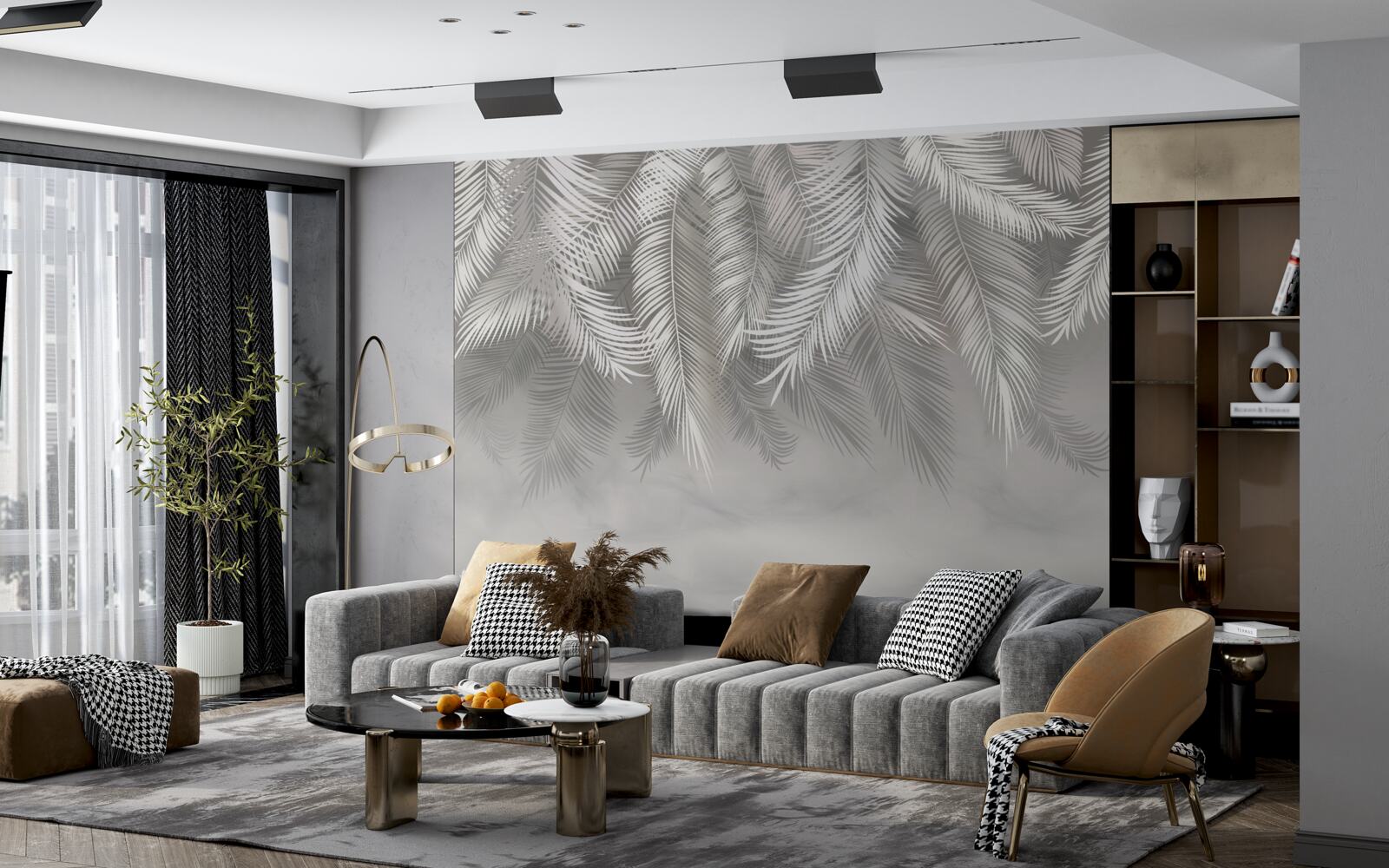 Fototapeta mäkké a svieže listy podobné perám