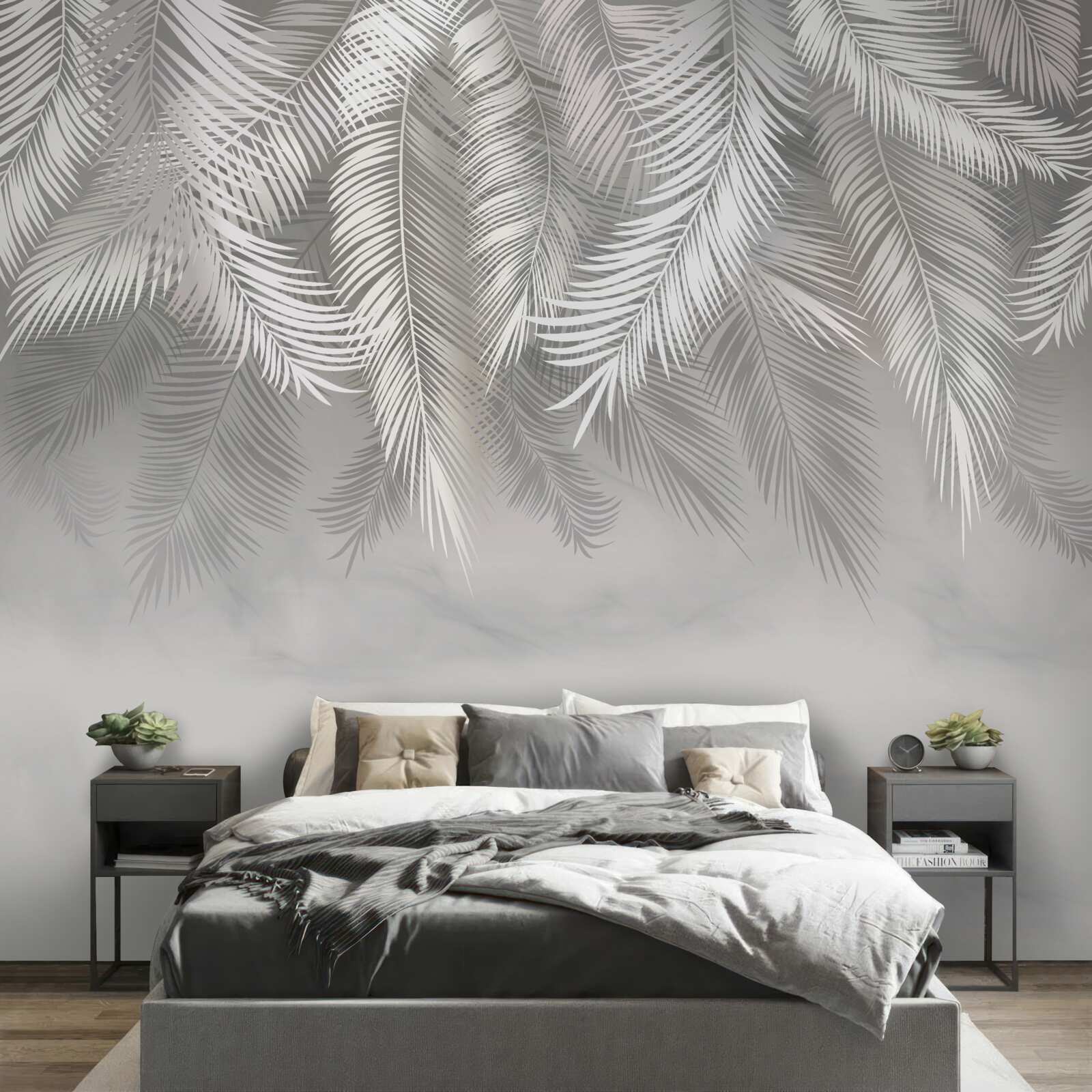 Fototapeta mäkké a svieže listy podobné perám