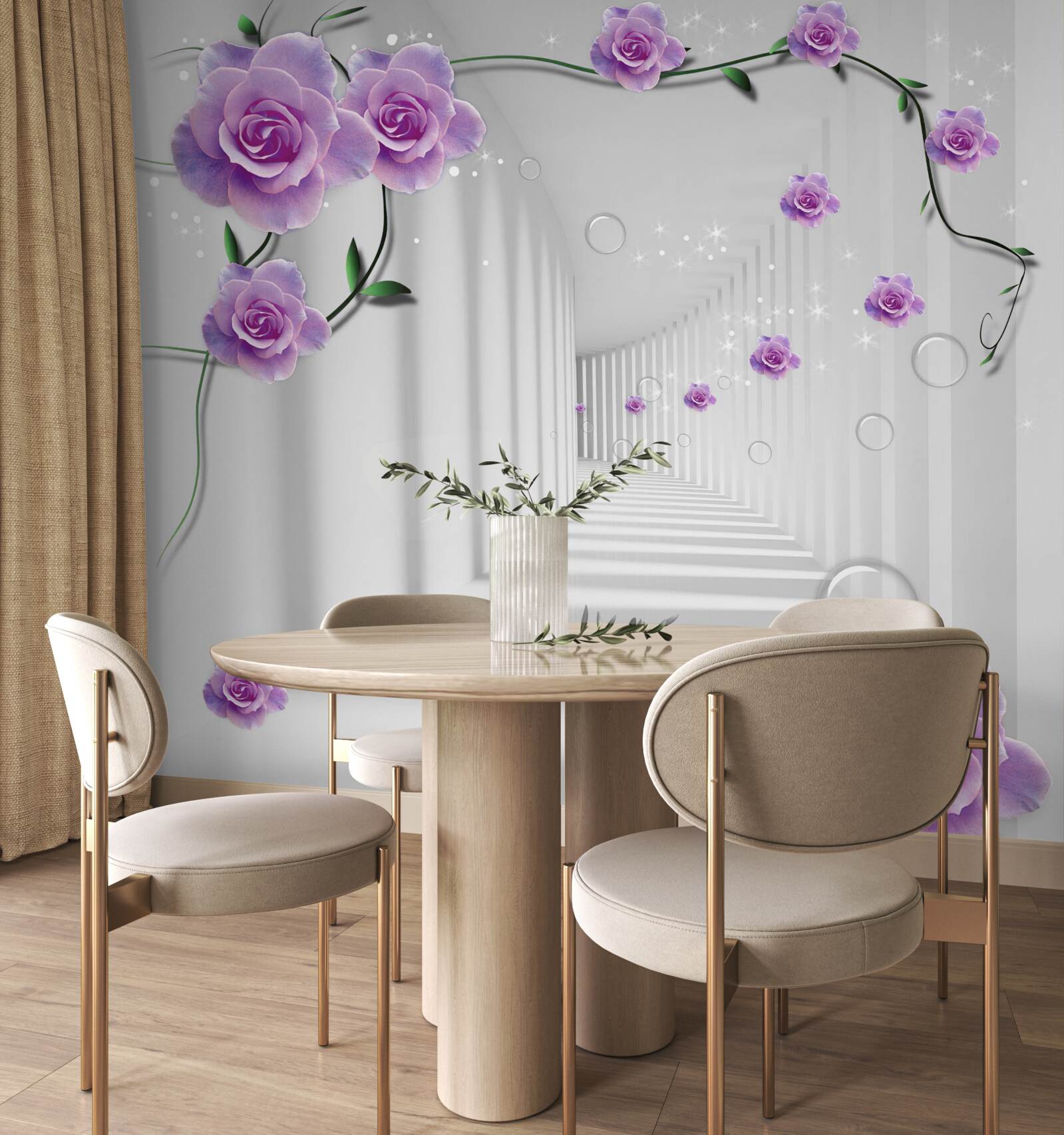 Fototapeta kvety, ktoré kvitli na pozadí tunela