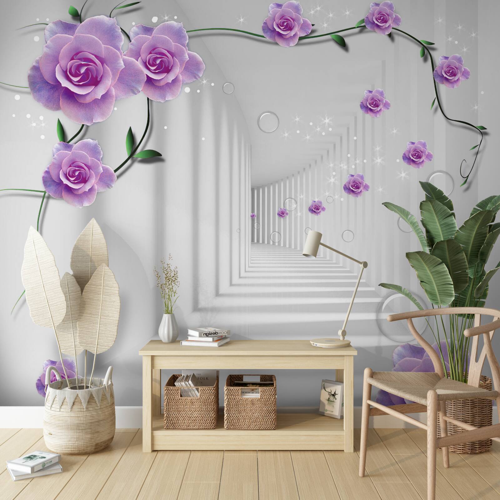 Fototapeta kvety, ktoré kvitli na pozadí tunela