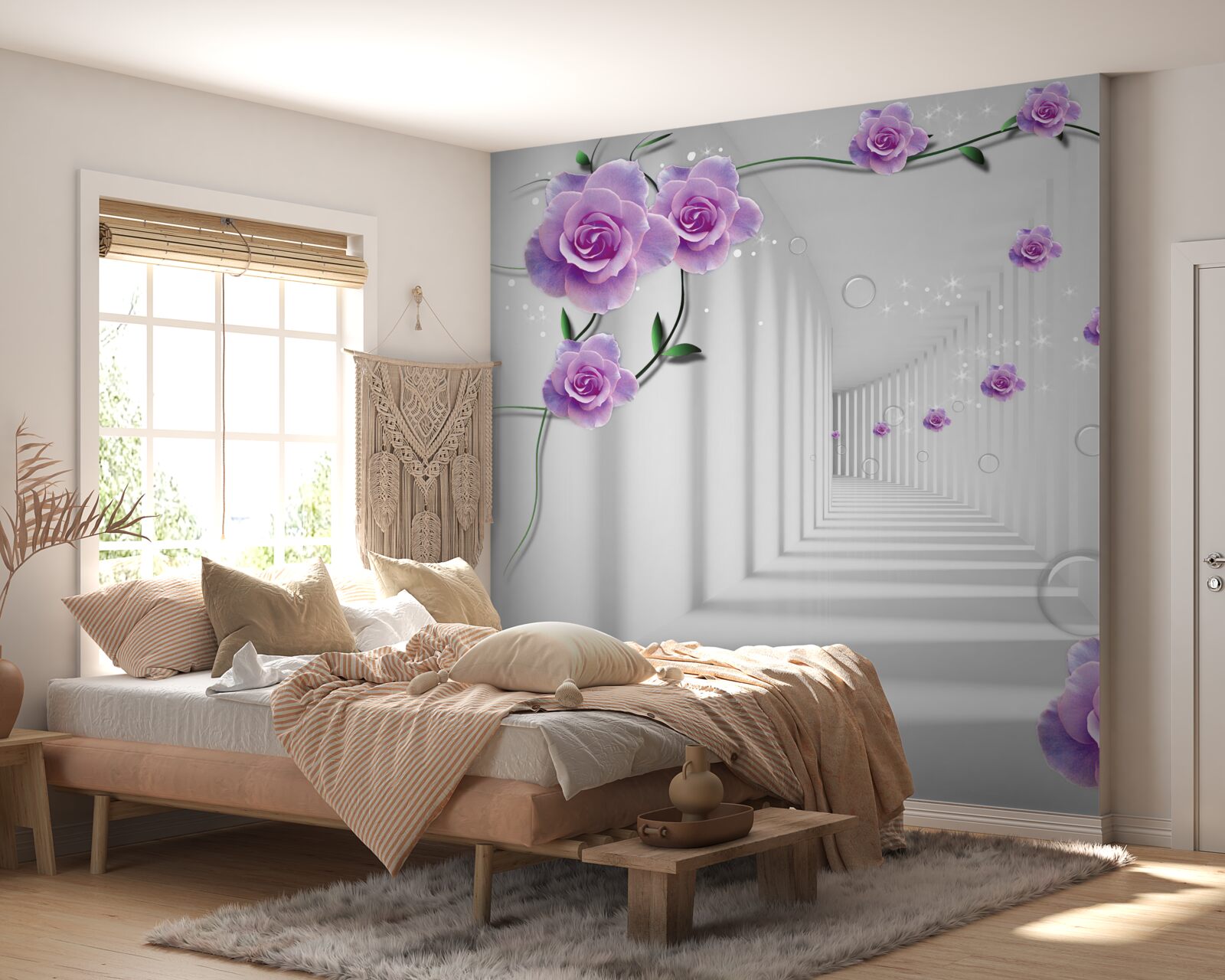 Fototapeta kvety, ktoré kvitli na pozadí tunela