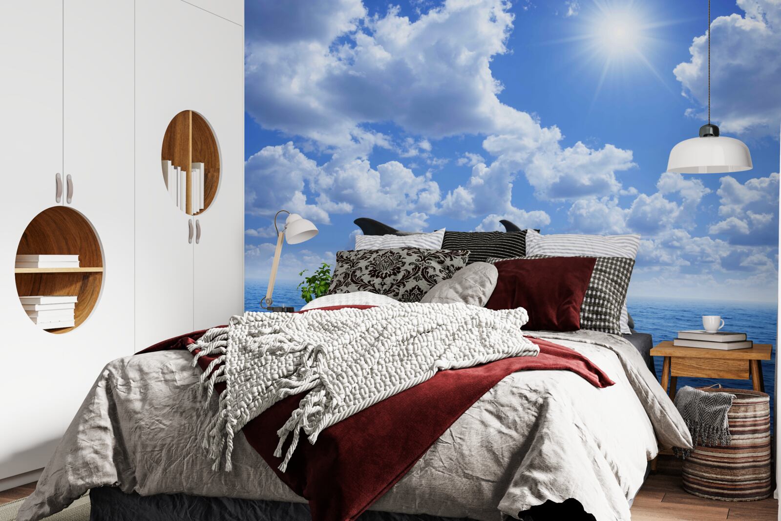 Fototapeta delfíny skákajúce cez vodnú hladinu