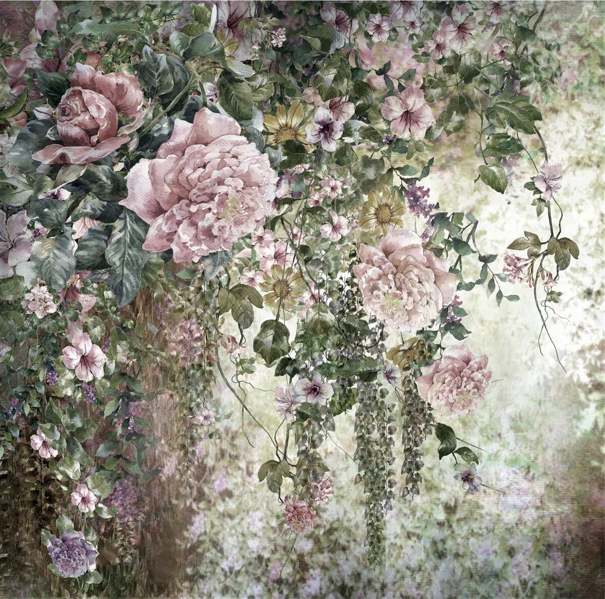 Fototapeta zeleň obklopená rôznymi jarnými kvetmi