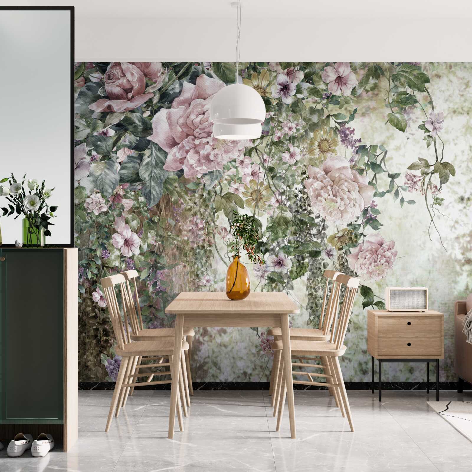 Fototapeta konáre jemných kvetov padajúce nadol