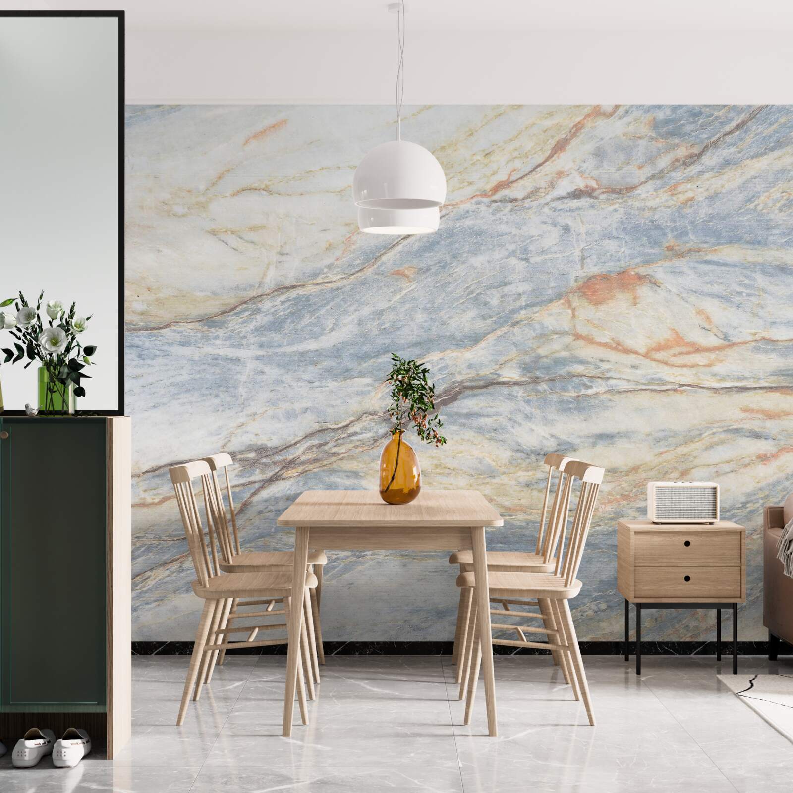 Fototapeta sivastý mramor