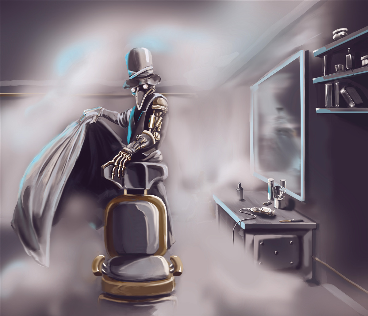 Fototapeta stylista v časoch moru