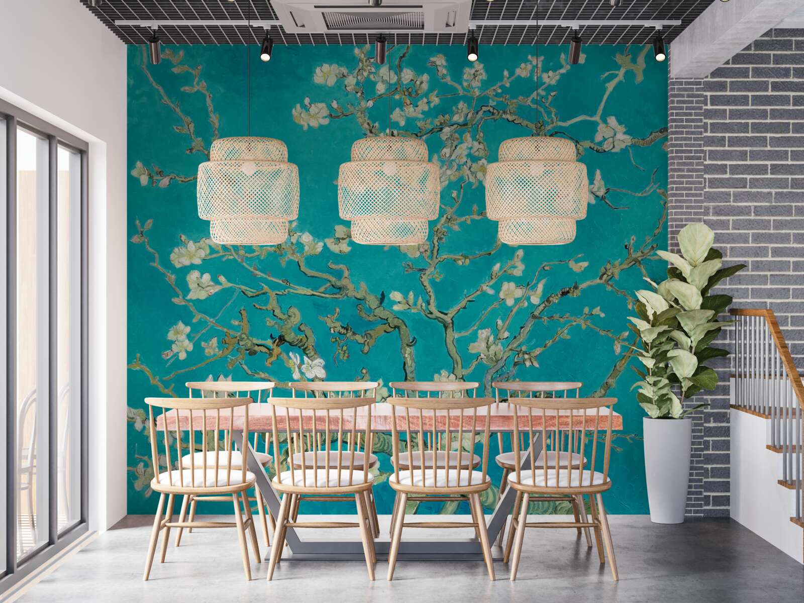 Fototapeta kvitnúce mandľové konáre