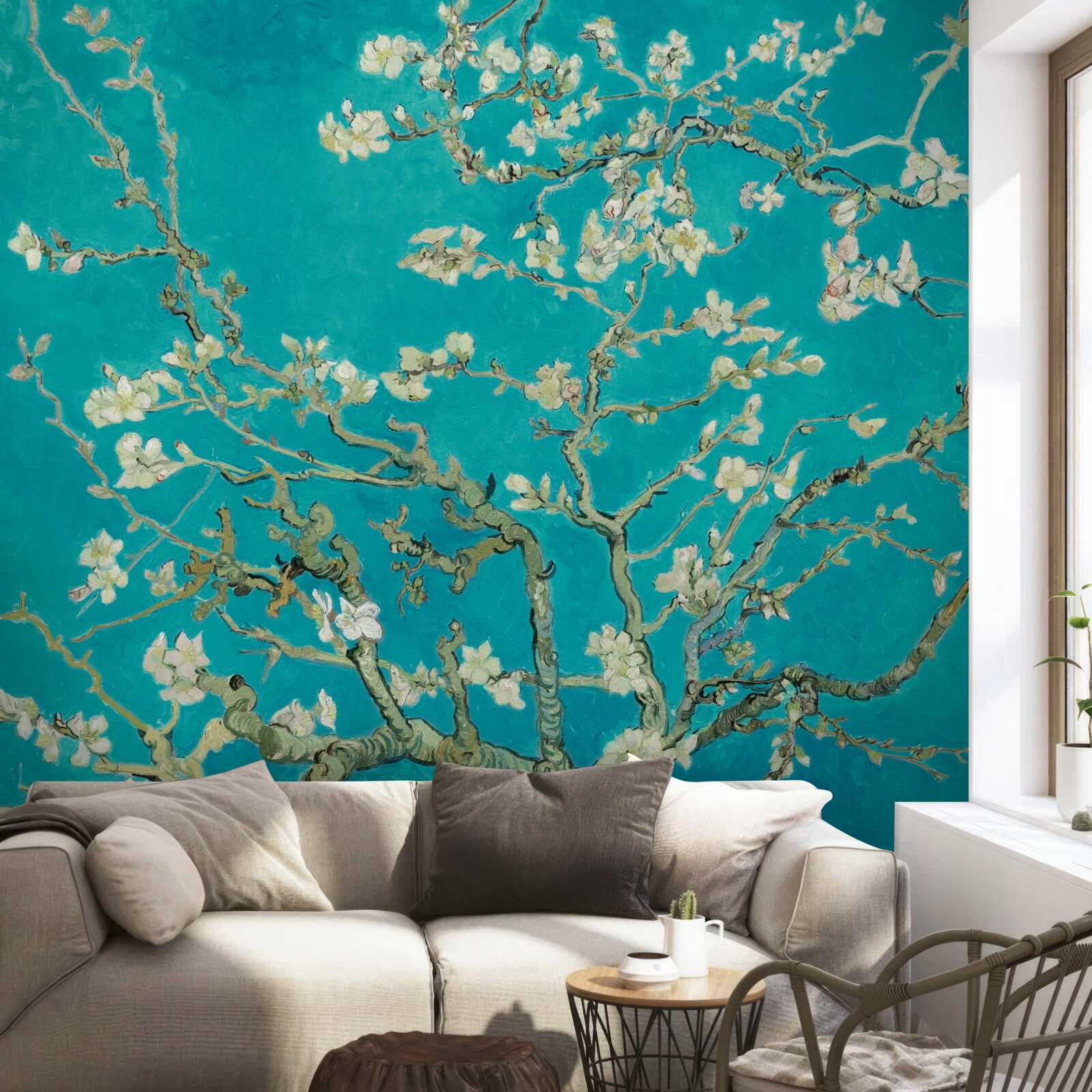 Fototapeta kvitnúce mandľové konáre