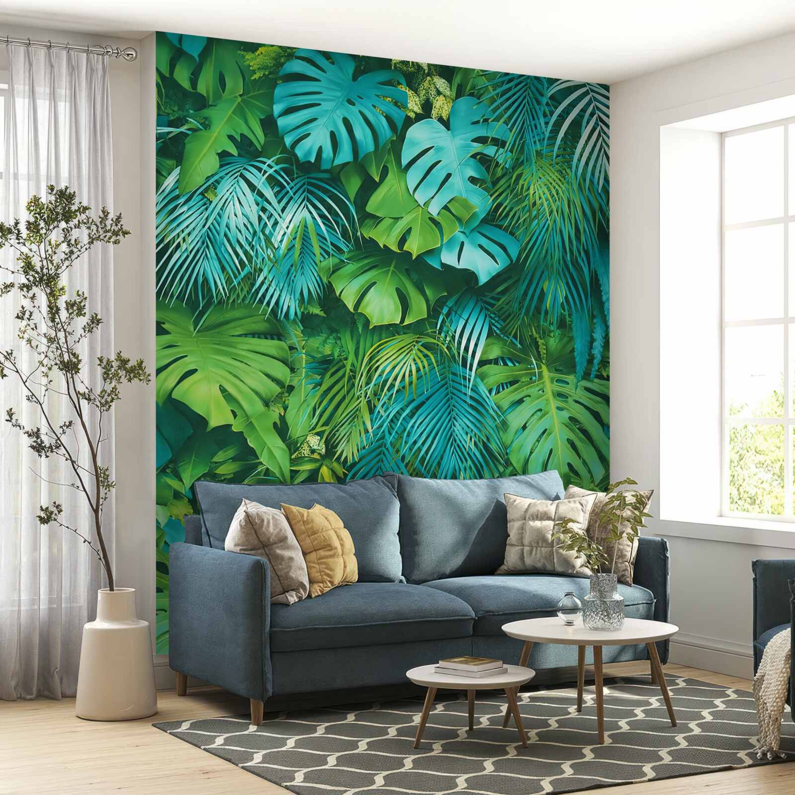 Fototapeta ohromujúci kaleidoskop tropických zelených listov