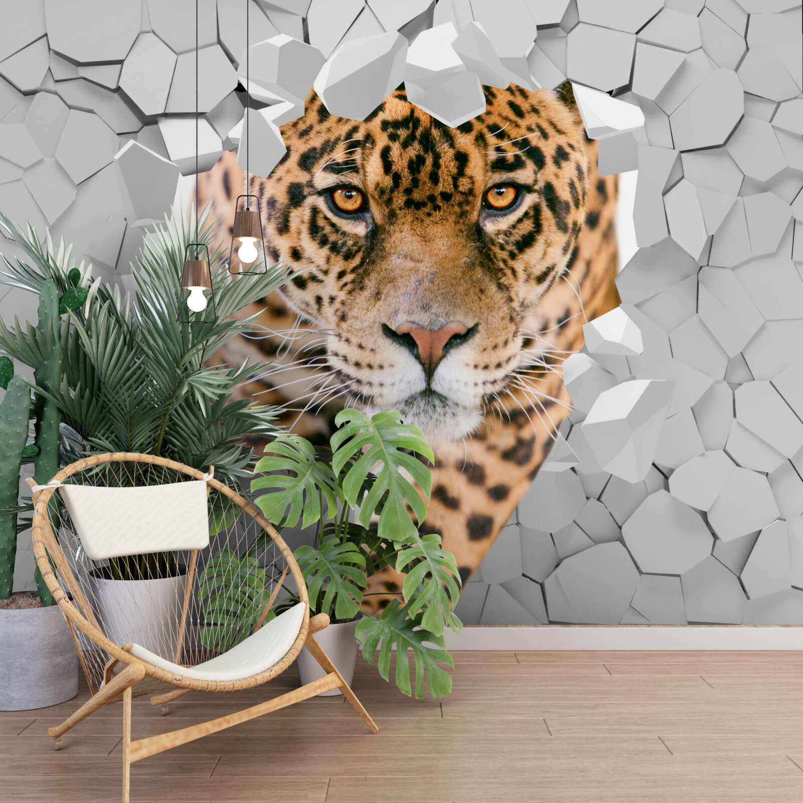 Fototapeta leopard prenikne cez stenu