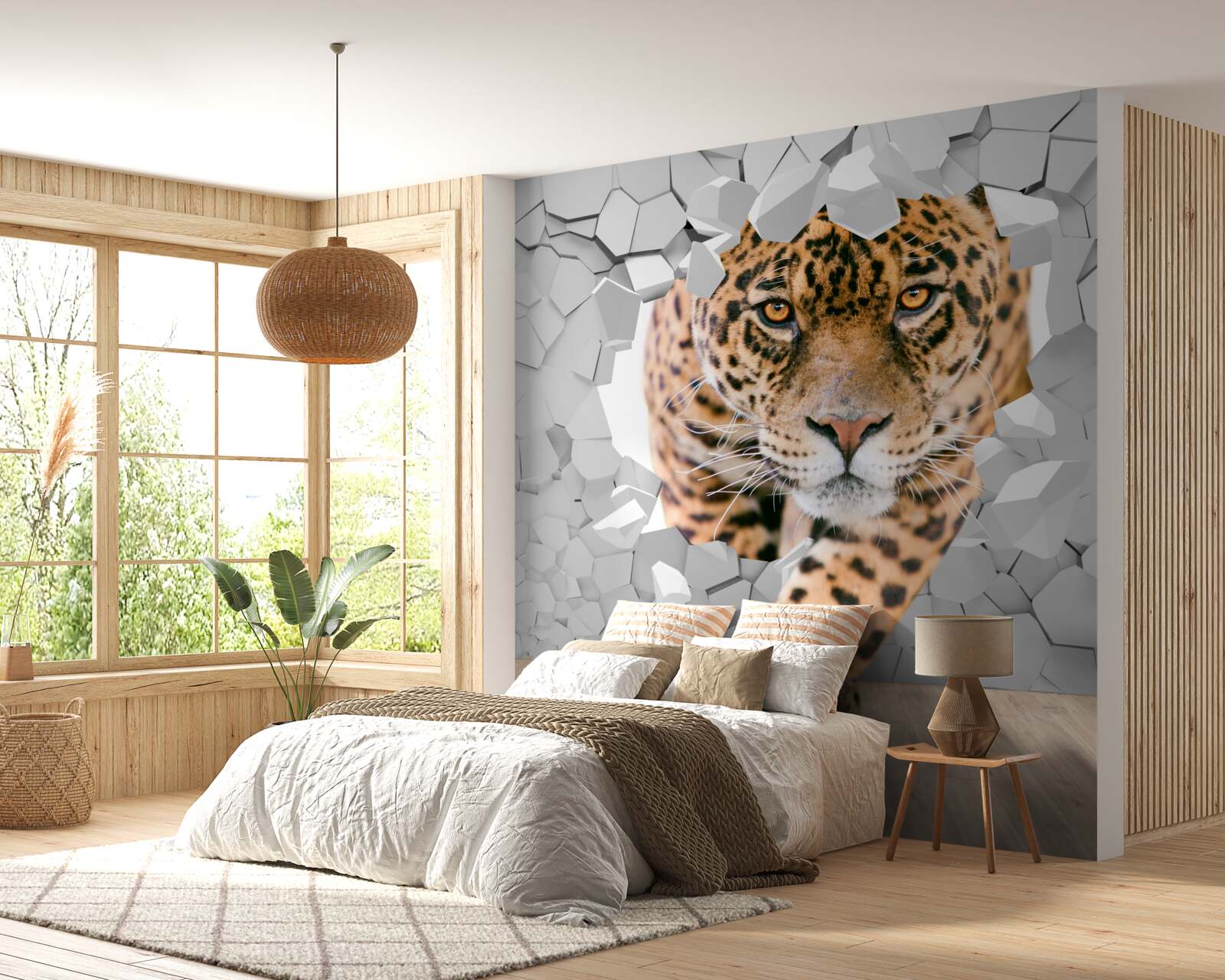 Fototapeta leopard prenikne cez stenu