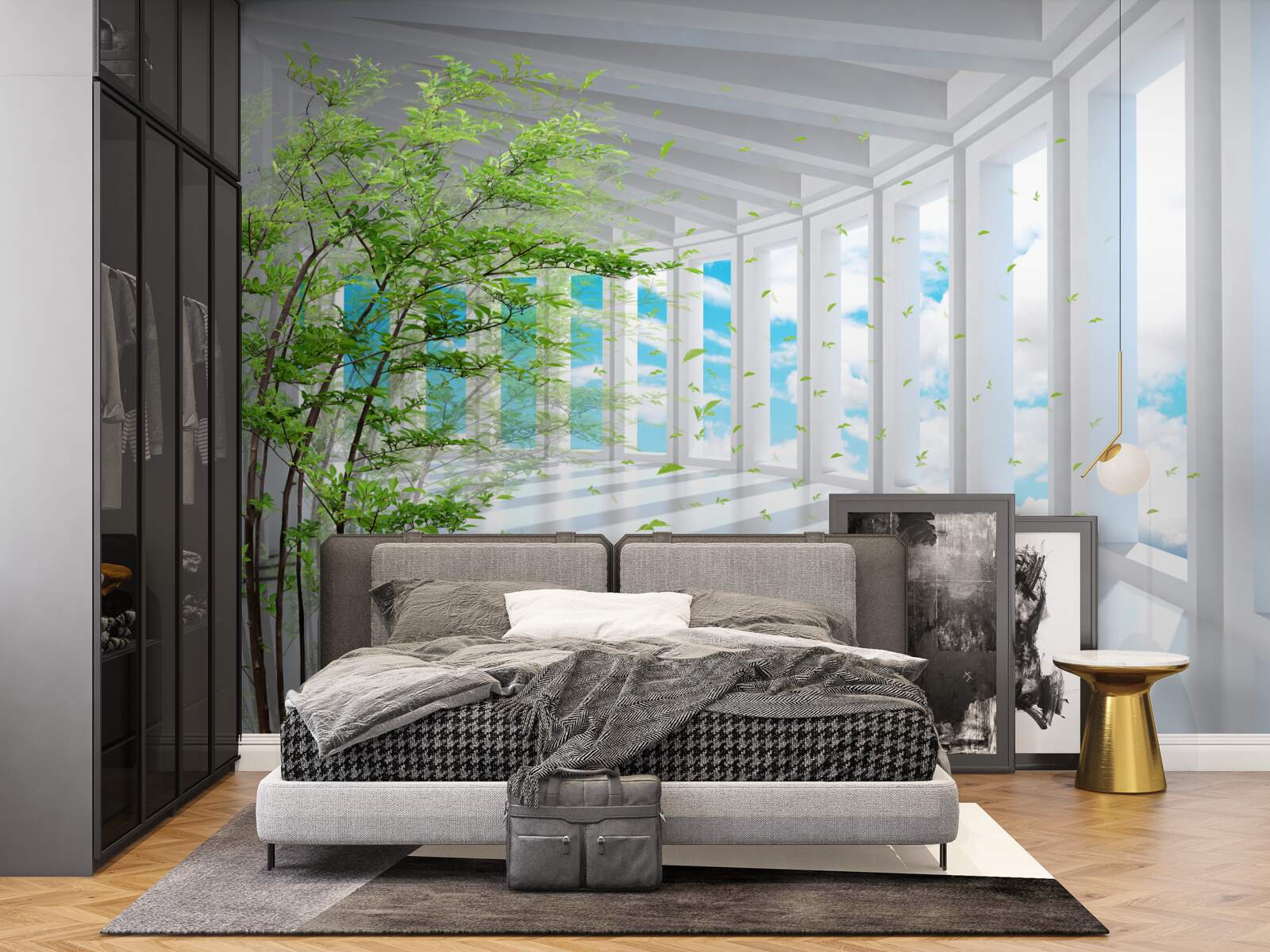 Fototapeta úchvatná terasa osvetlená slnečnými lúčmi