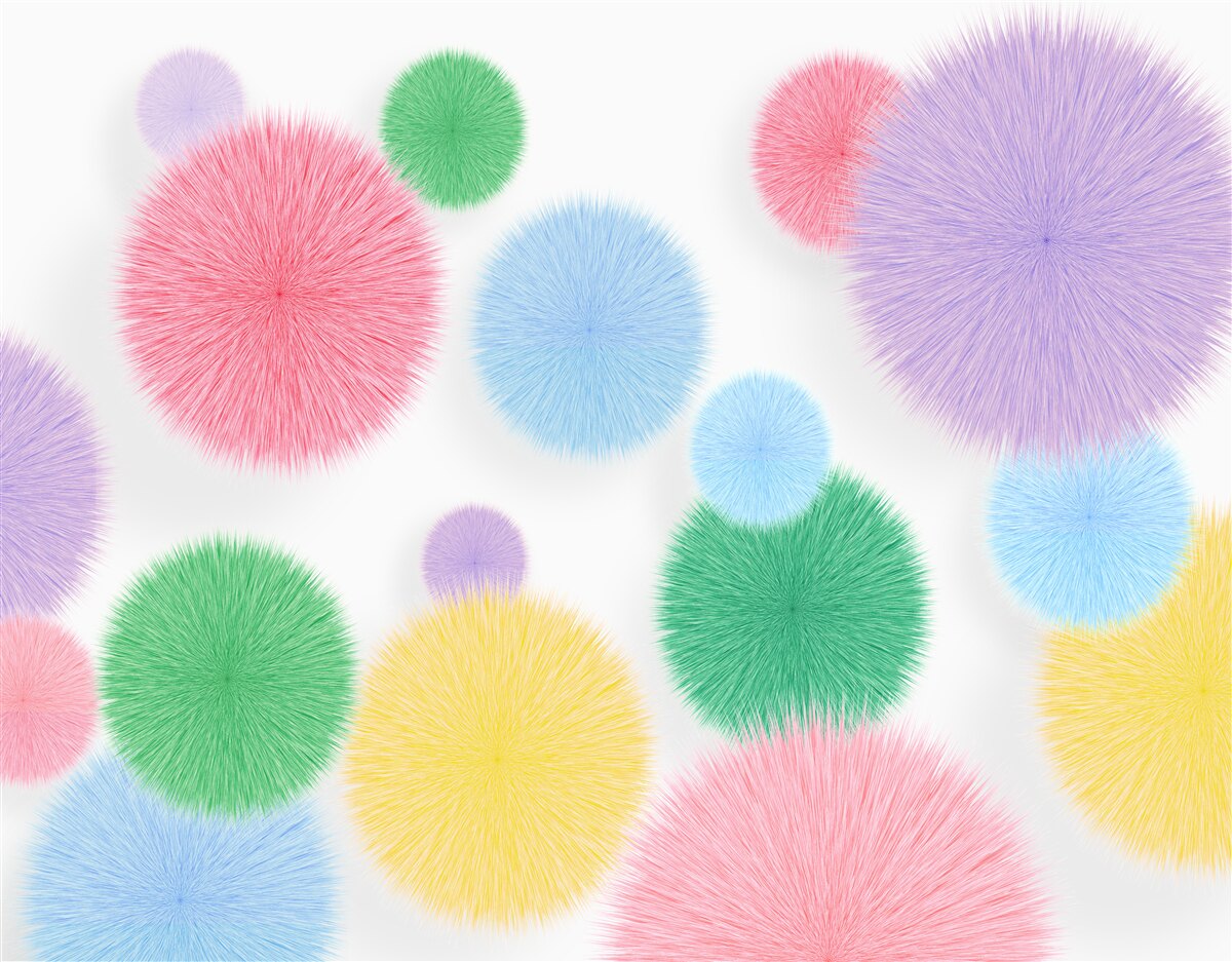 Fototapeta farebné kruhy na svetlom pozadí