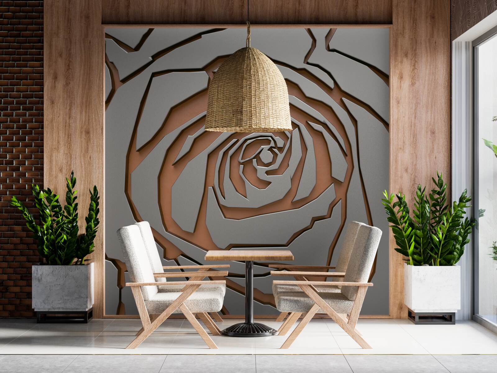 Fototapeta sivá ruža vyrobená z ocele