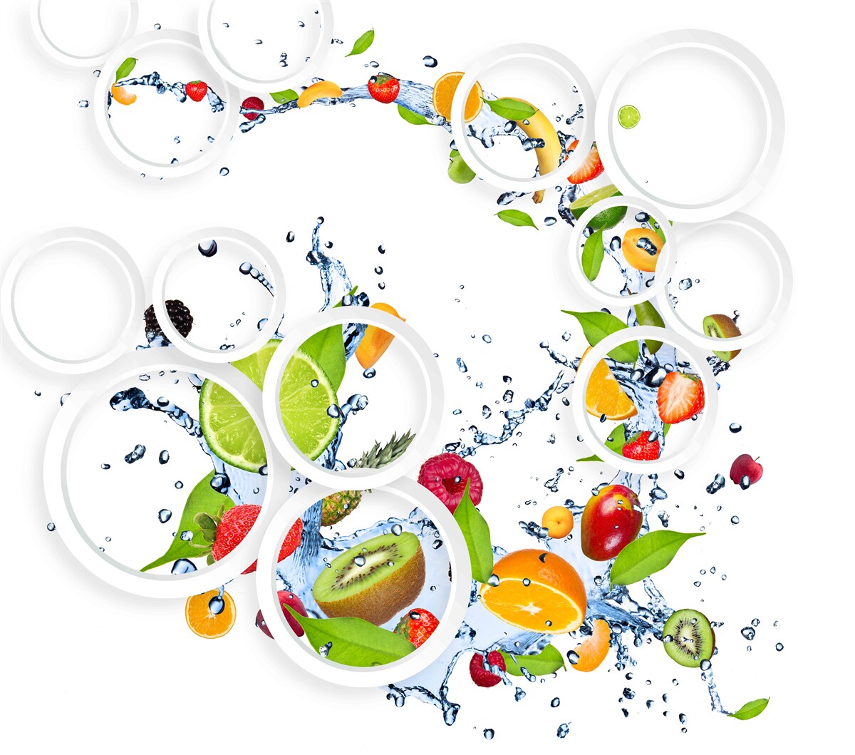 Fototapeta ovocie a biela guľatosť