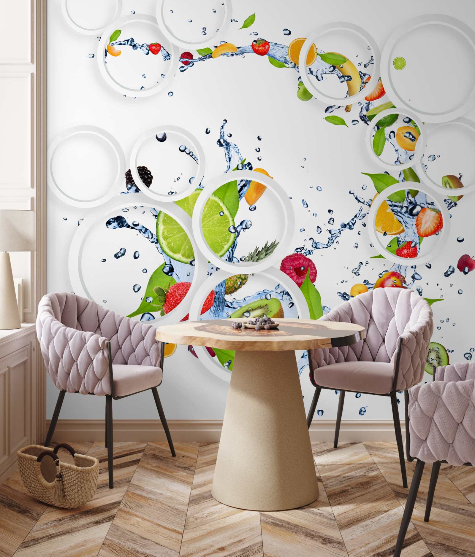 Fototapeta ovocie a biela guľatosť