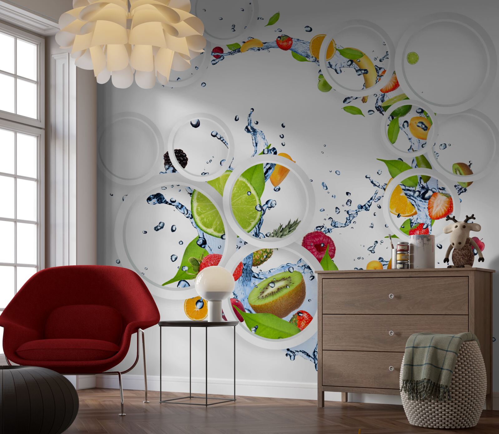 Fototapeta ovocie a biela guľatosť