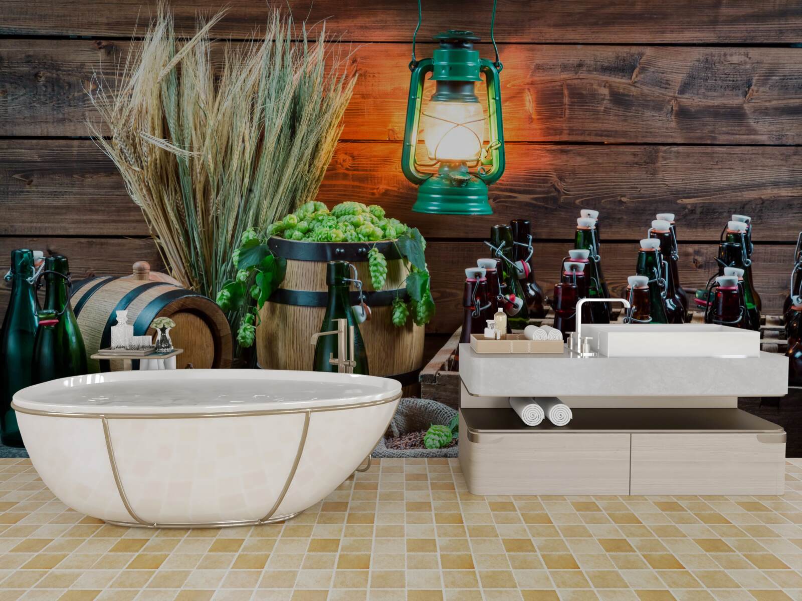 Fototapeta suroviny na výrobu piva