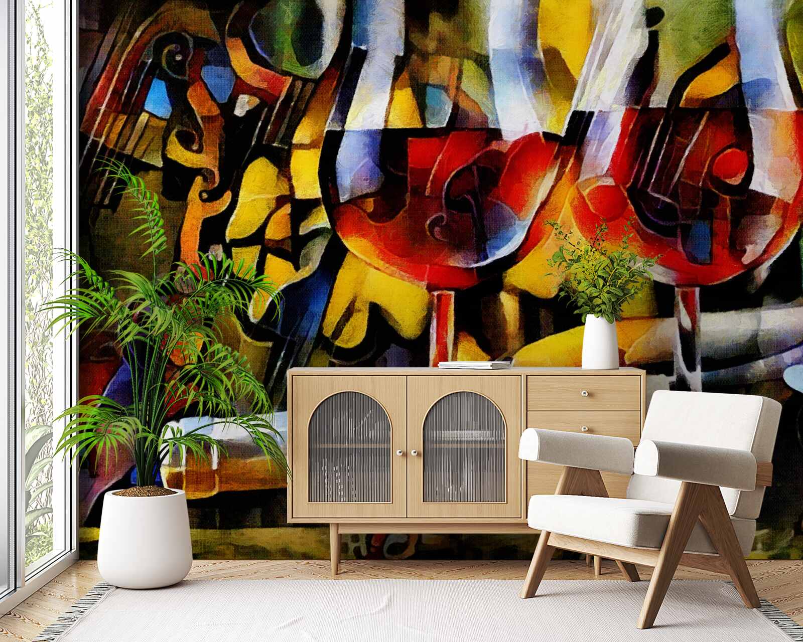 Fototapeta motív vína v kubistickom štýle