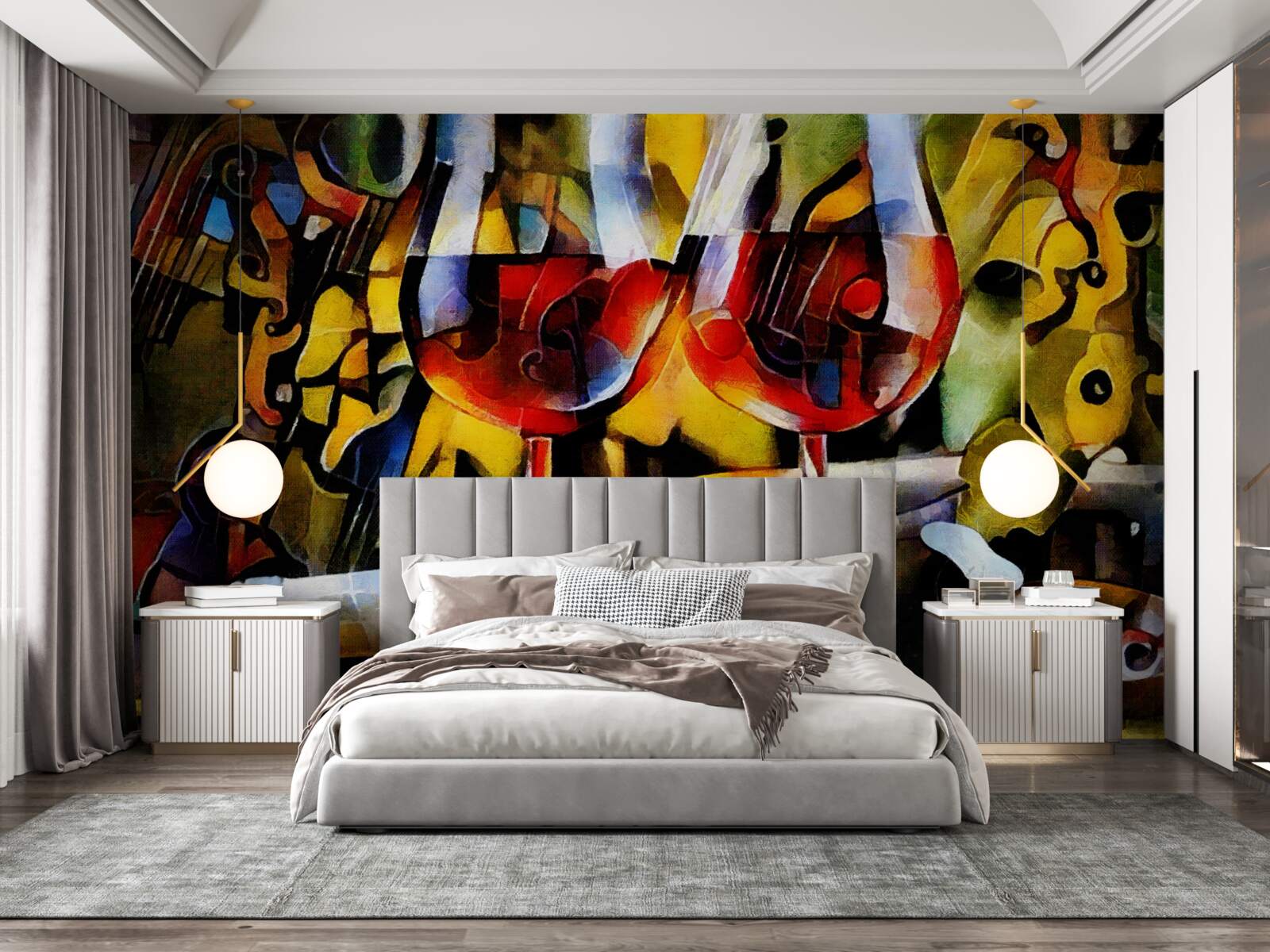 Fototapeta motív vína v kubistickom štýle