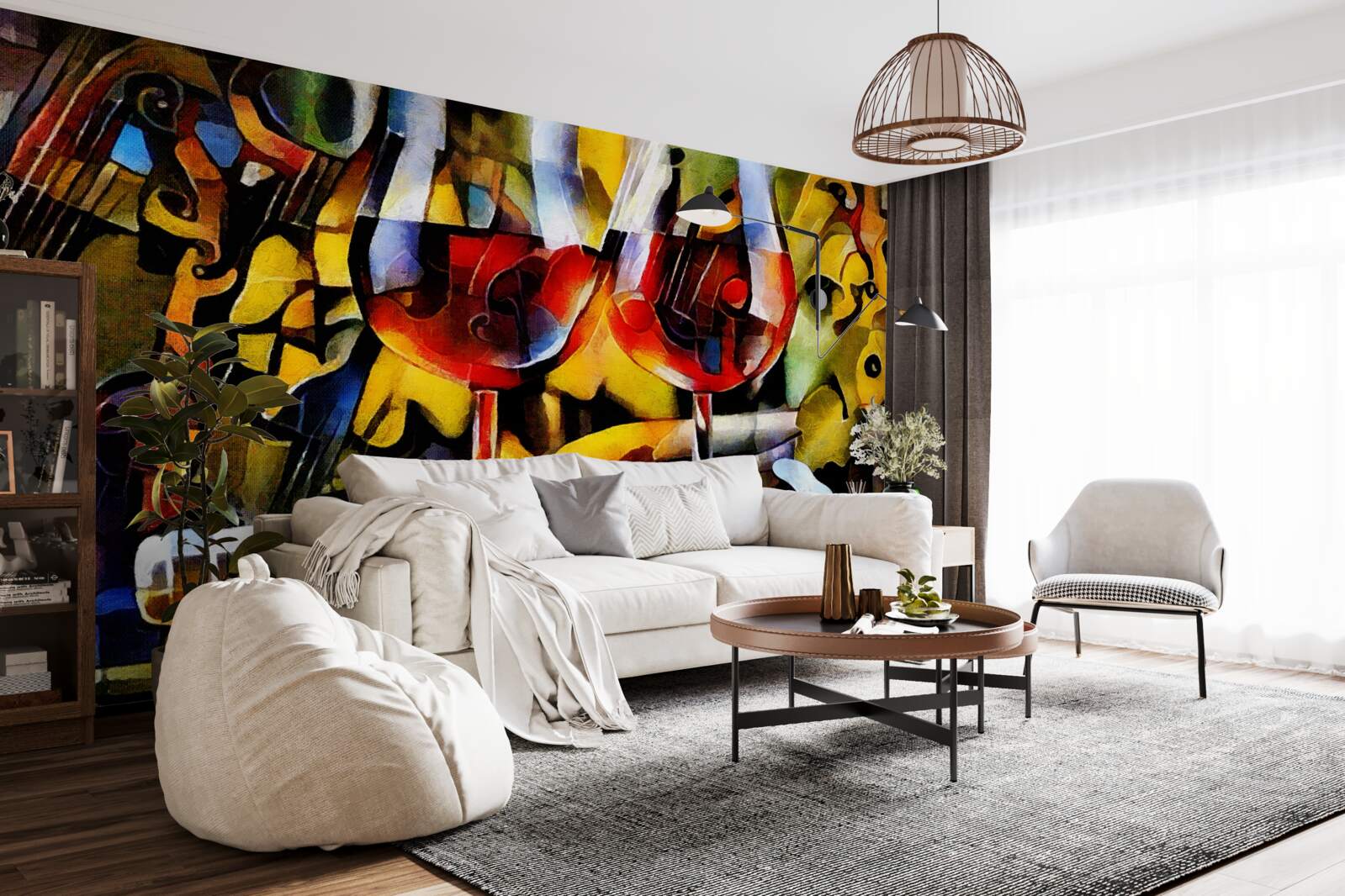 Fototapeta motív vína v kubistickom štýle