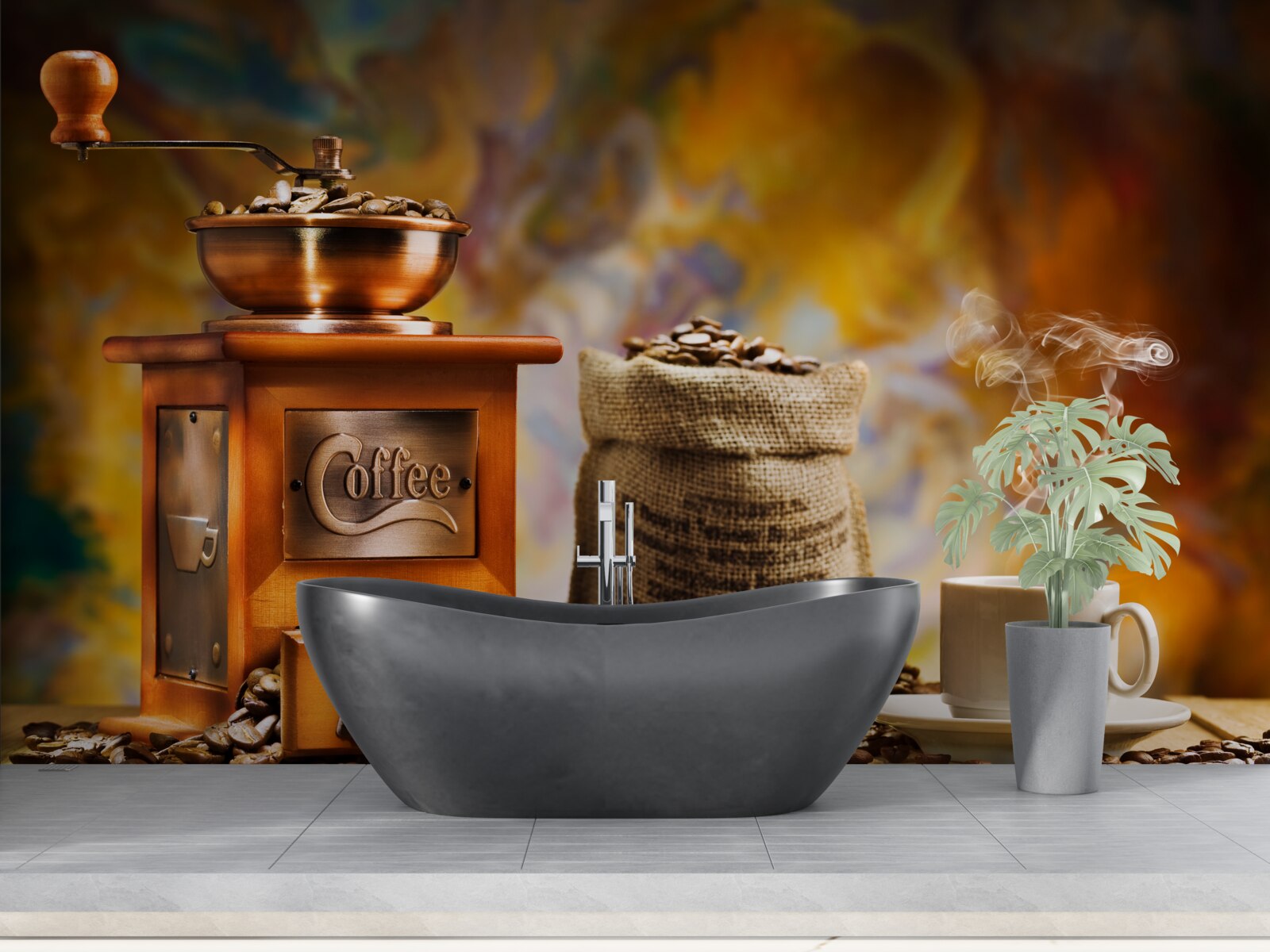 Fototapeta postup prípravy kávového nápoja