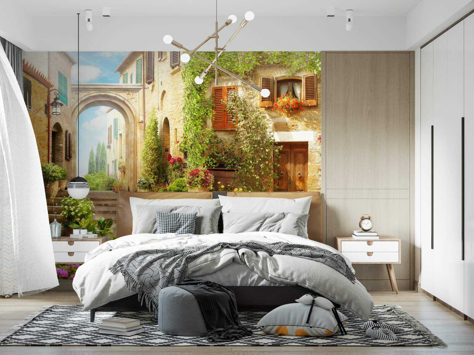 Fototapeta kvetinový kútik na ulici