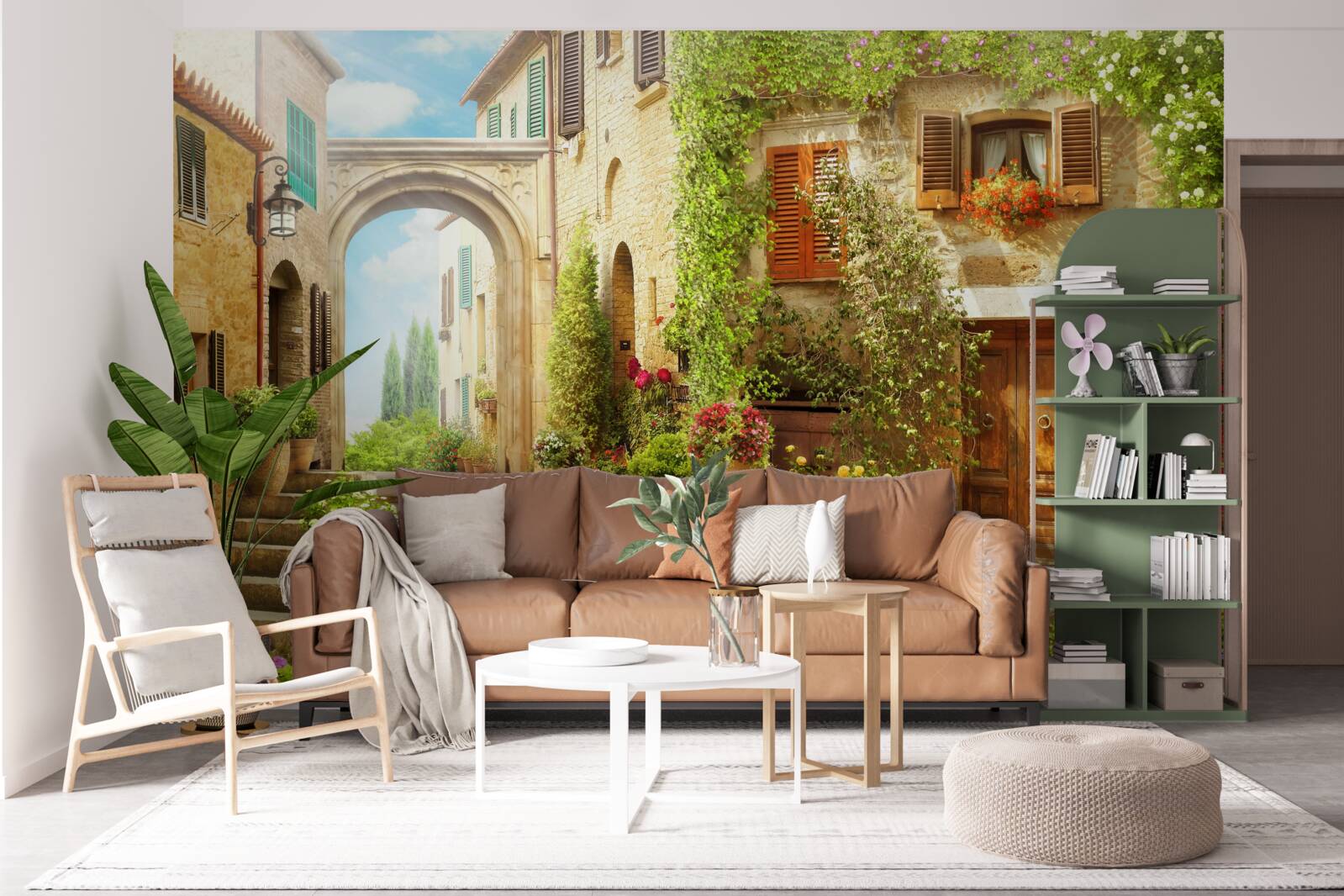 Fototapeta kvetinový kútik na ulici