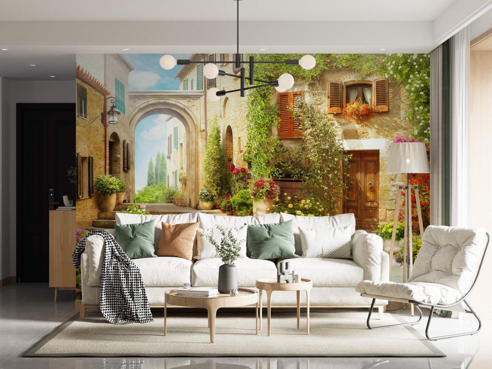 Fototapeta kvetinový kútik na ulici