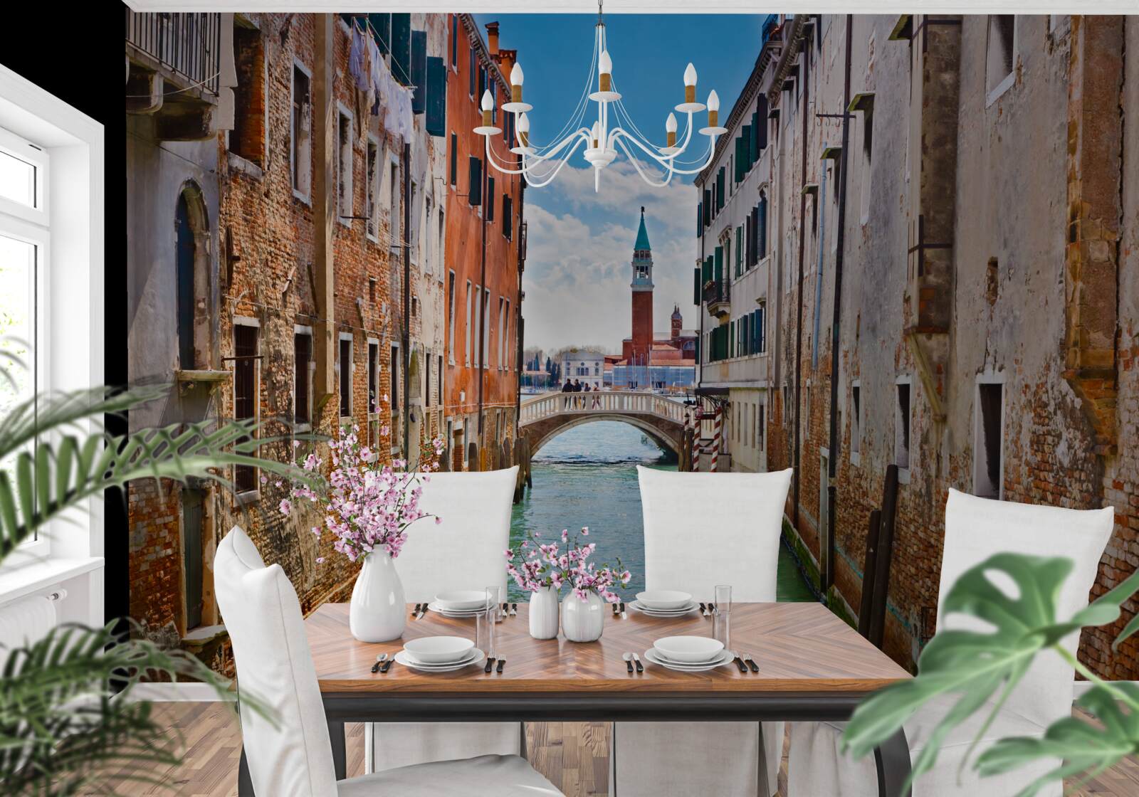 Fototapeta pohľad na benátsky hrad z kanála