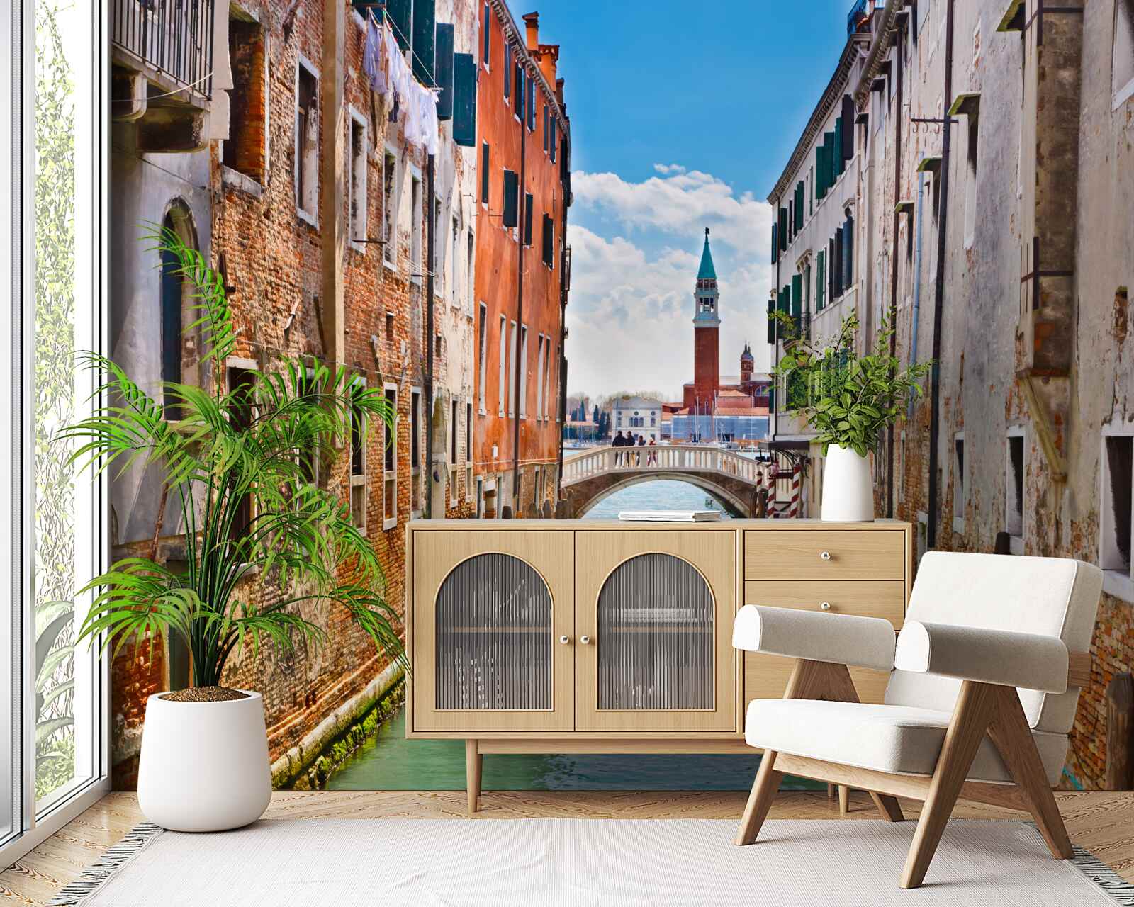 Fototapeta pohľad na benátsky hrad z kanála