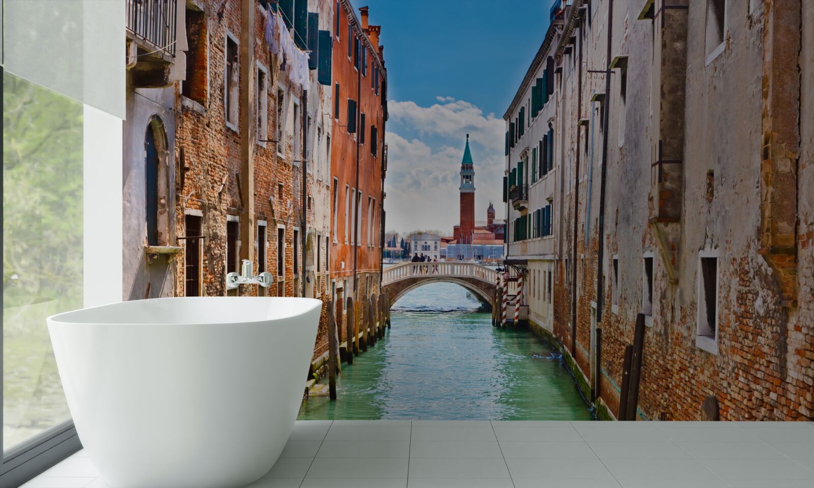 Fototapeta pohľad na benátsky hrad z kanála