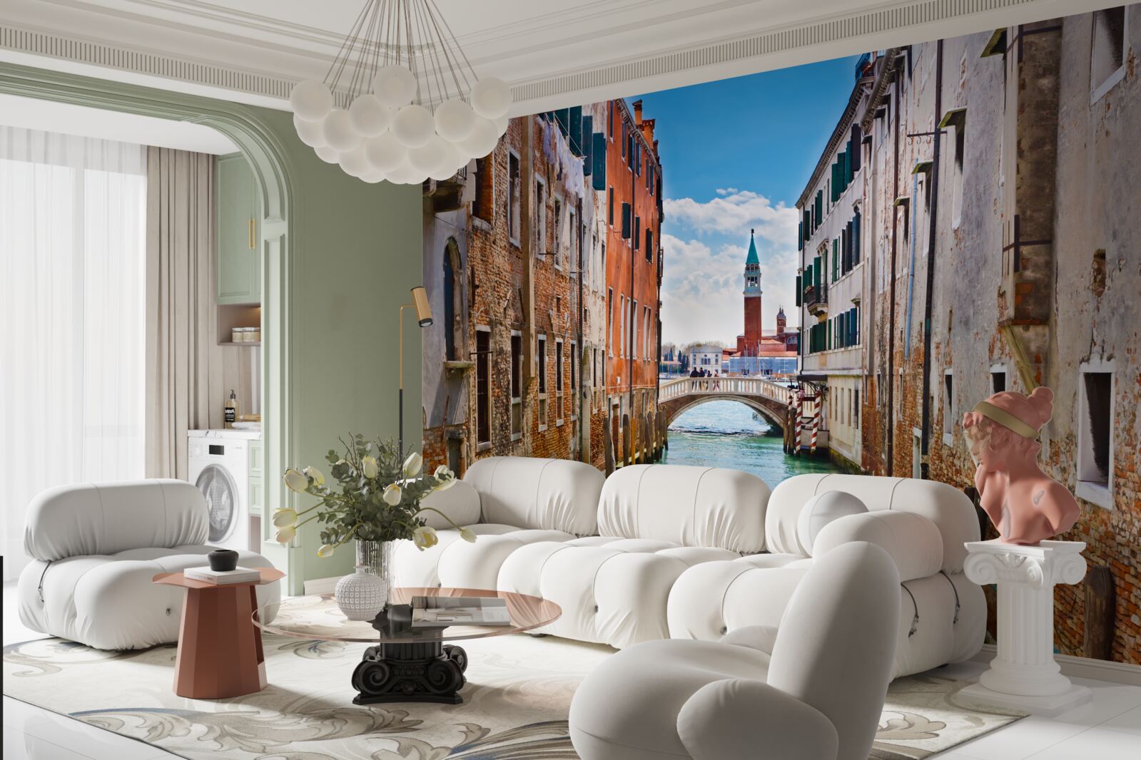 Fototapeta pohľad na benátsky hrad z kanála