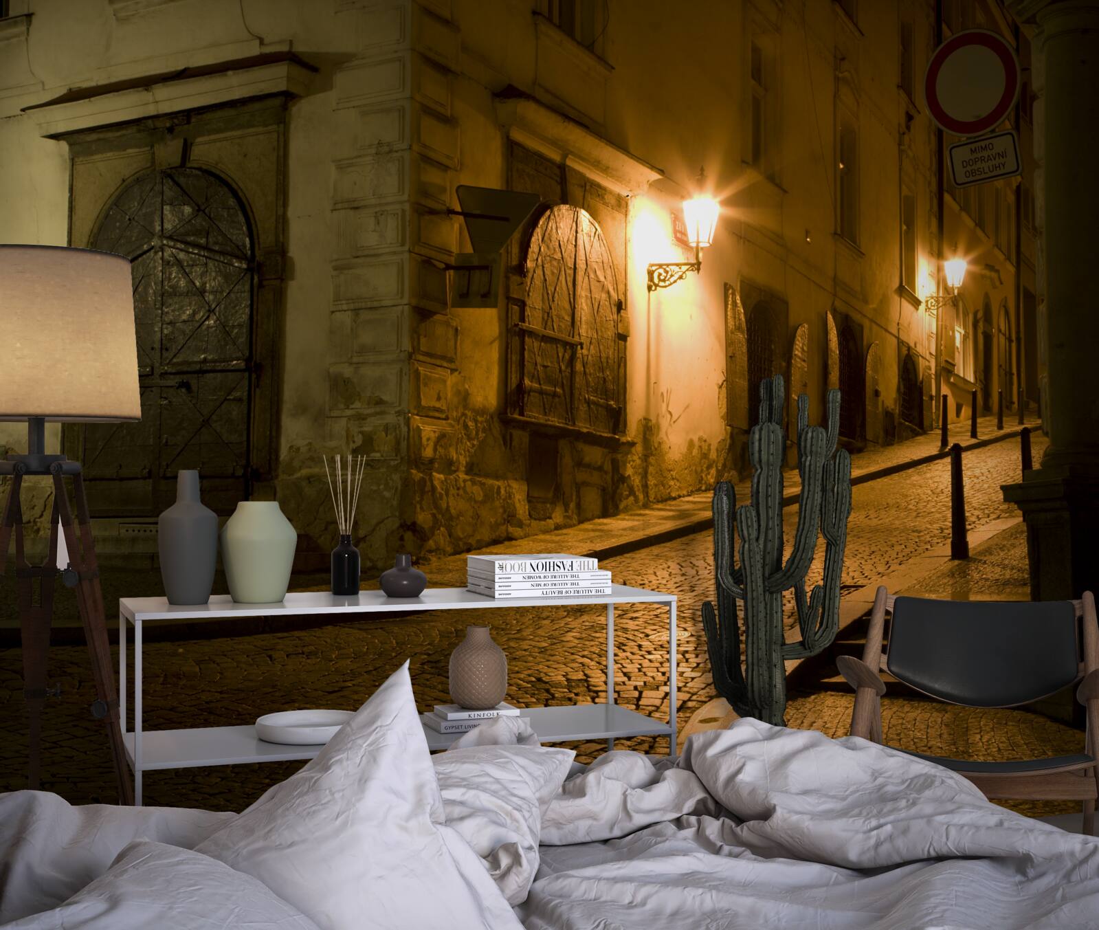 Fototapeta stará Praha pod rúškom noci