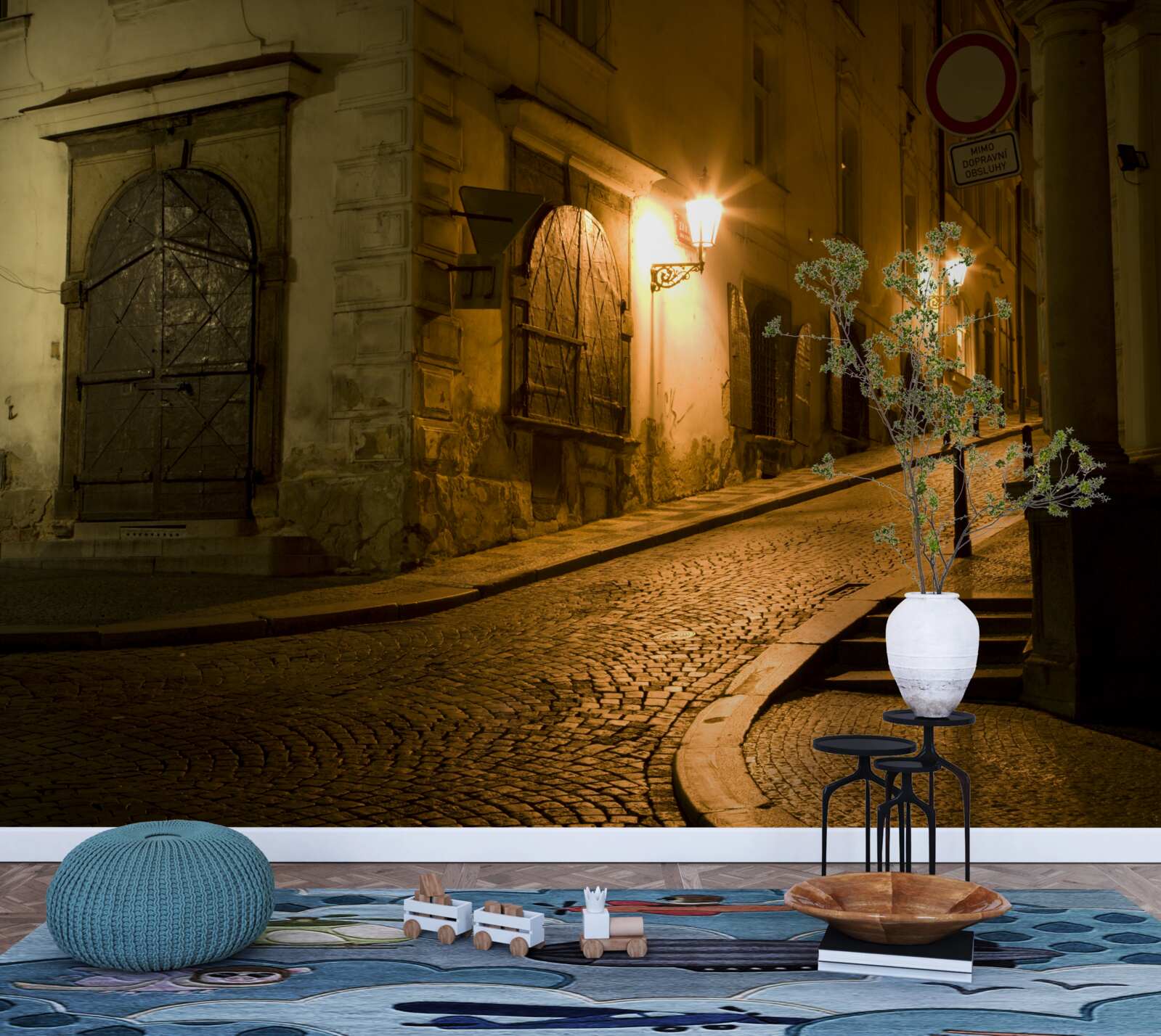 Fototapeta stará Praha pod rúškom noci