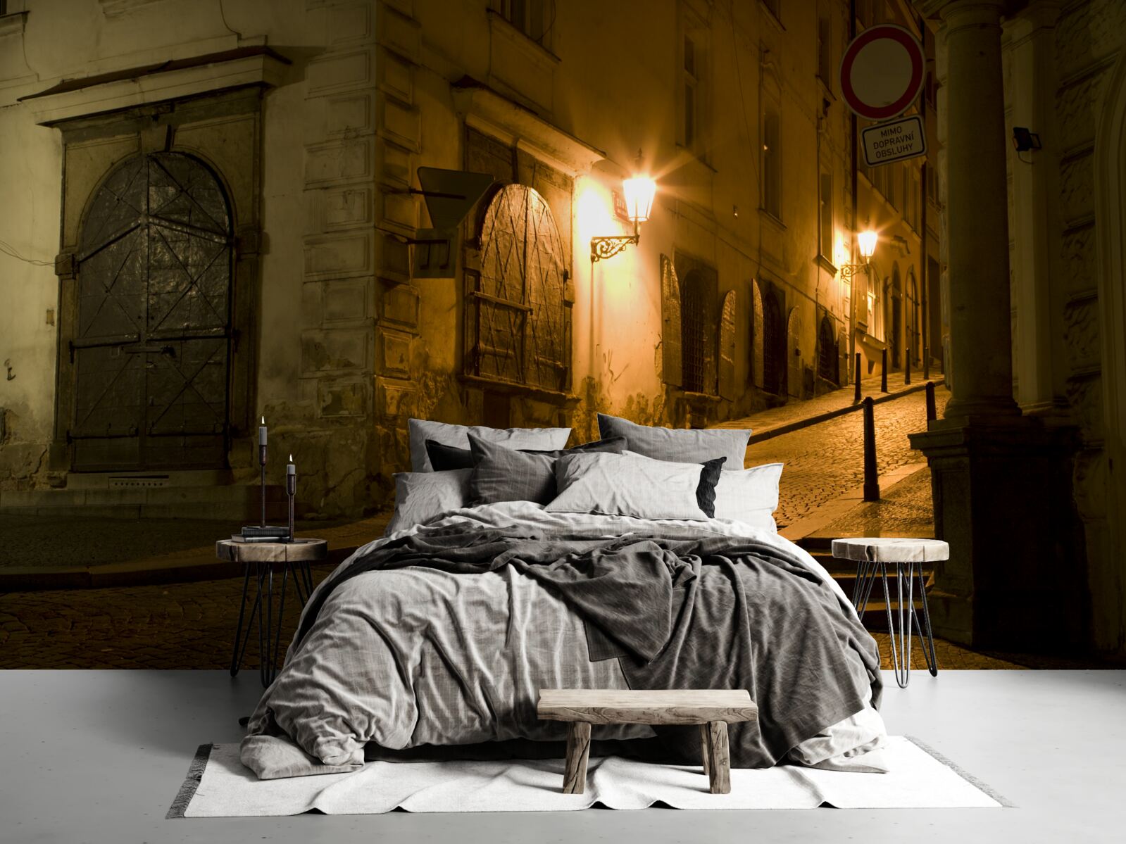 Fototapeta stará Praha pod rúškom noci