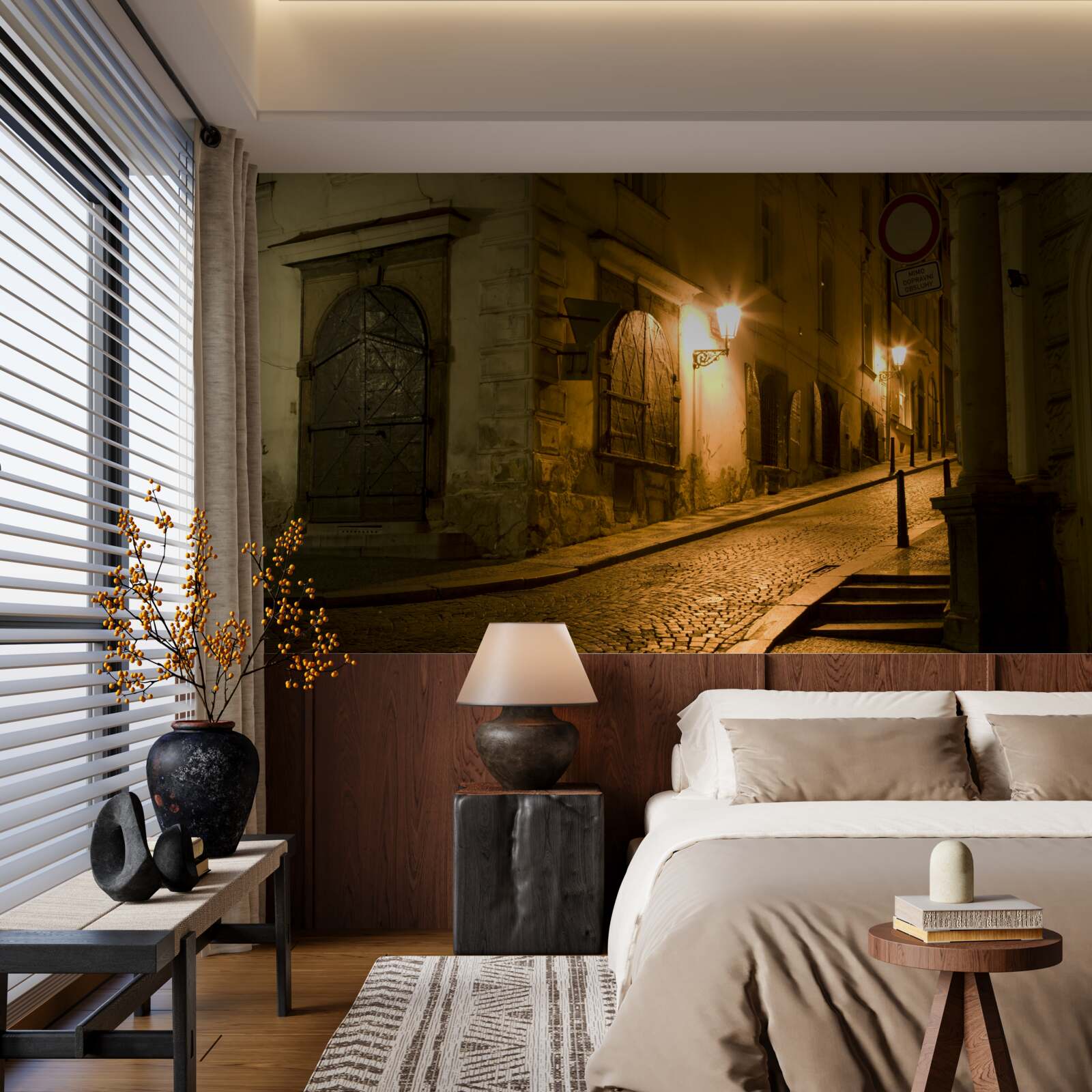 Fototapeta stará Praha pod rúškom noci