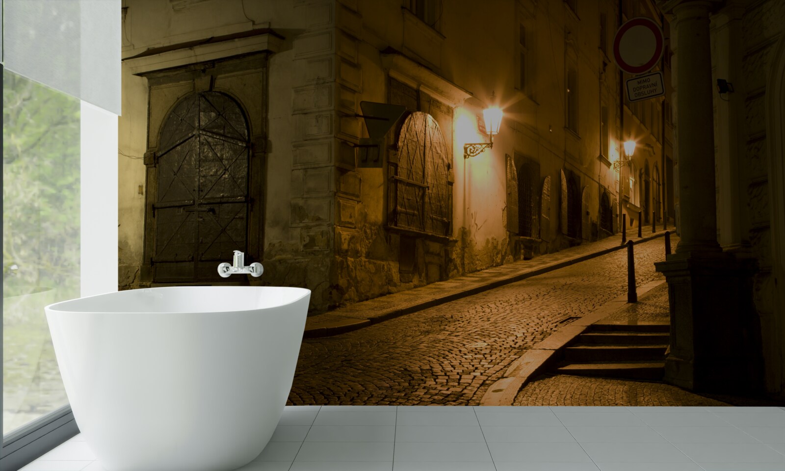 Fototapeta stará Praha pod rúškom noci