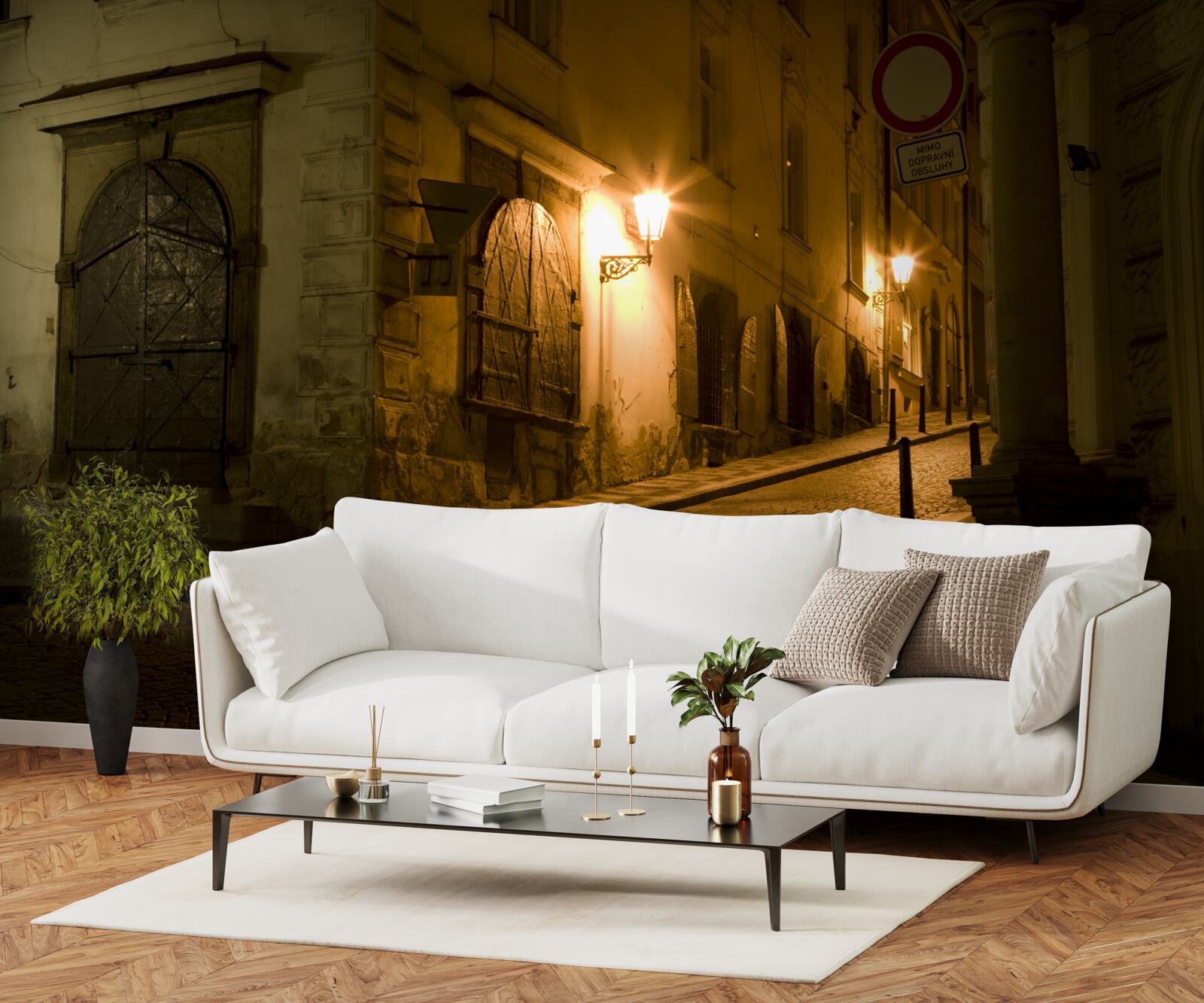 Fototapeta stará Praha pod rúškom noci