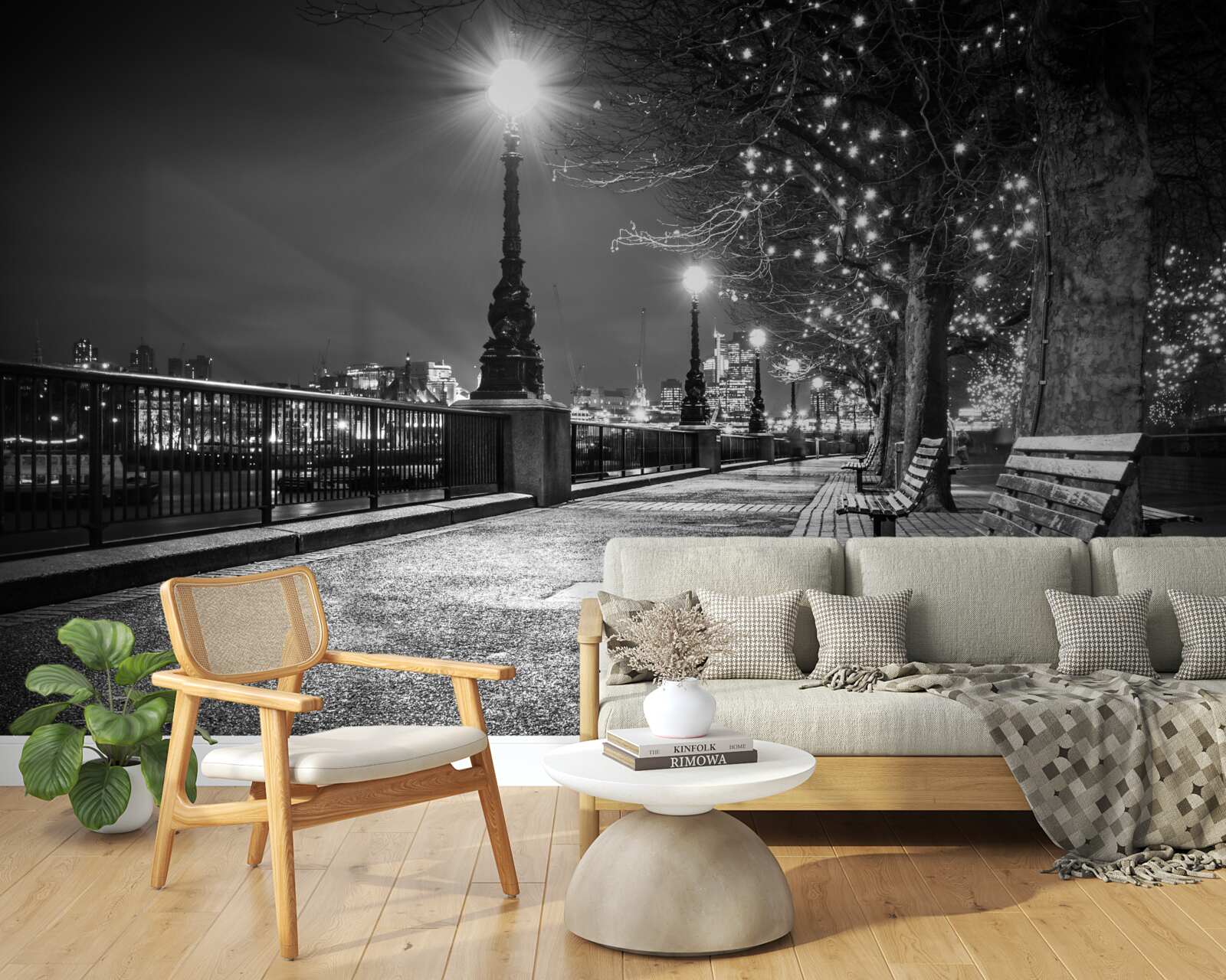 Fototapeta nábrežie čierne na bielom je prázdne