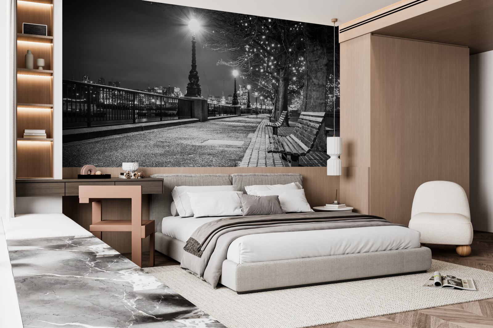 Fototapeta nábrežie čierne na bielom je prázdne