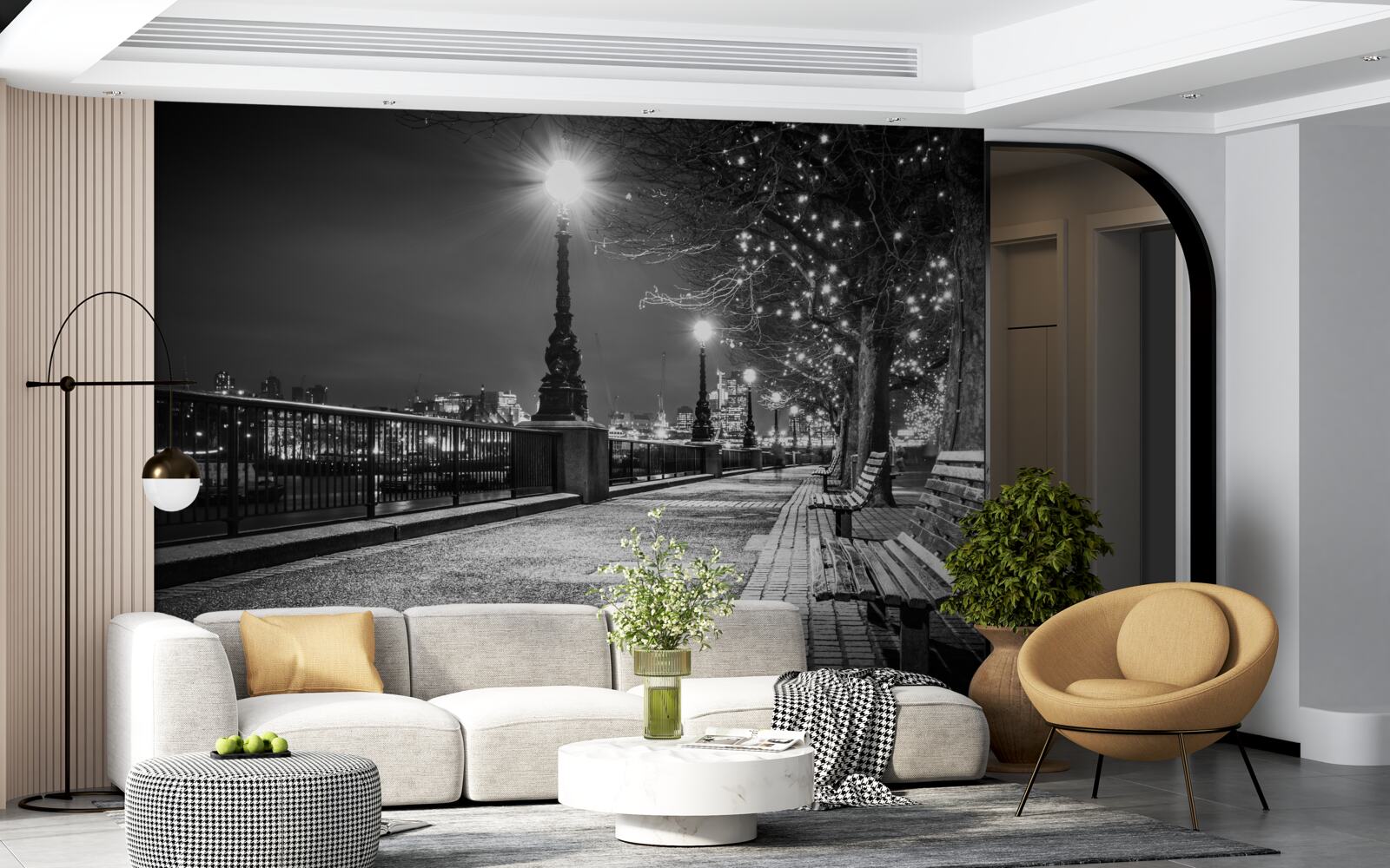 Fototapeta nábrežie čierne na bielom je prázdne